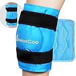RelaxCoo XXL Knee Ice Pack Wrap, Reusable Cold Pack for Knee Injury Pain and Swelling Relief