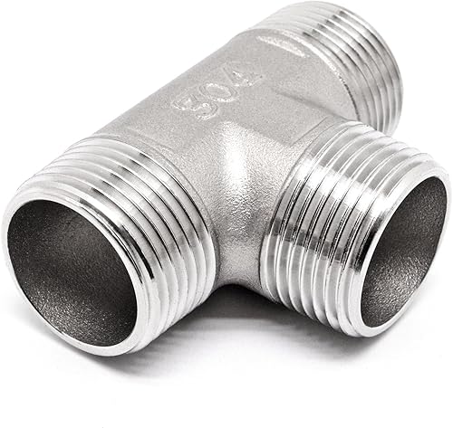 Miniatura 10 de GDFYMI Accesorios de tubería, accesorio en T macho fundido, acero inoxidable de 3 vías 12 pulgada NPT macho roscado, manguera de tubería en T de 3