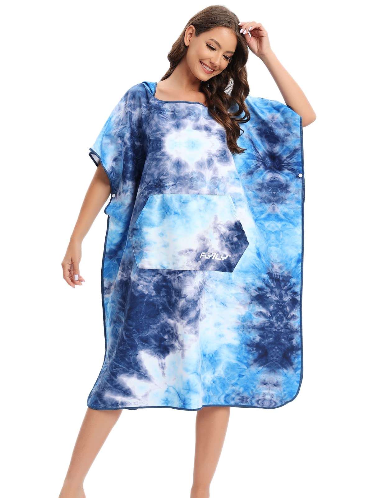 Adulto Unisex Bata Poncho de Toalla para Niños Natación Toalla Playa Surf Poncho Albornoz Robe con Capucha para Cambiarse de Ropa