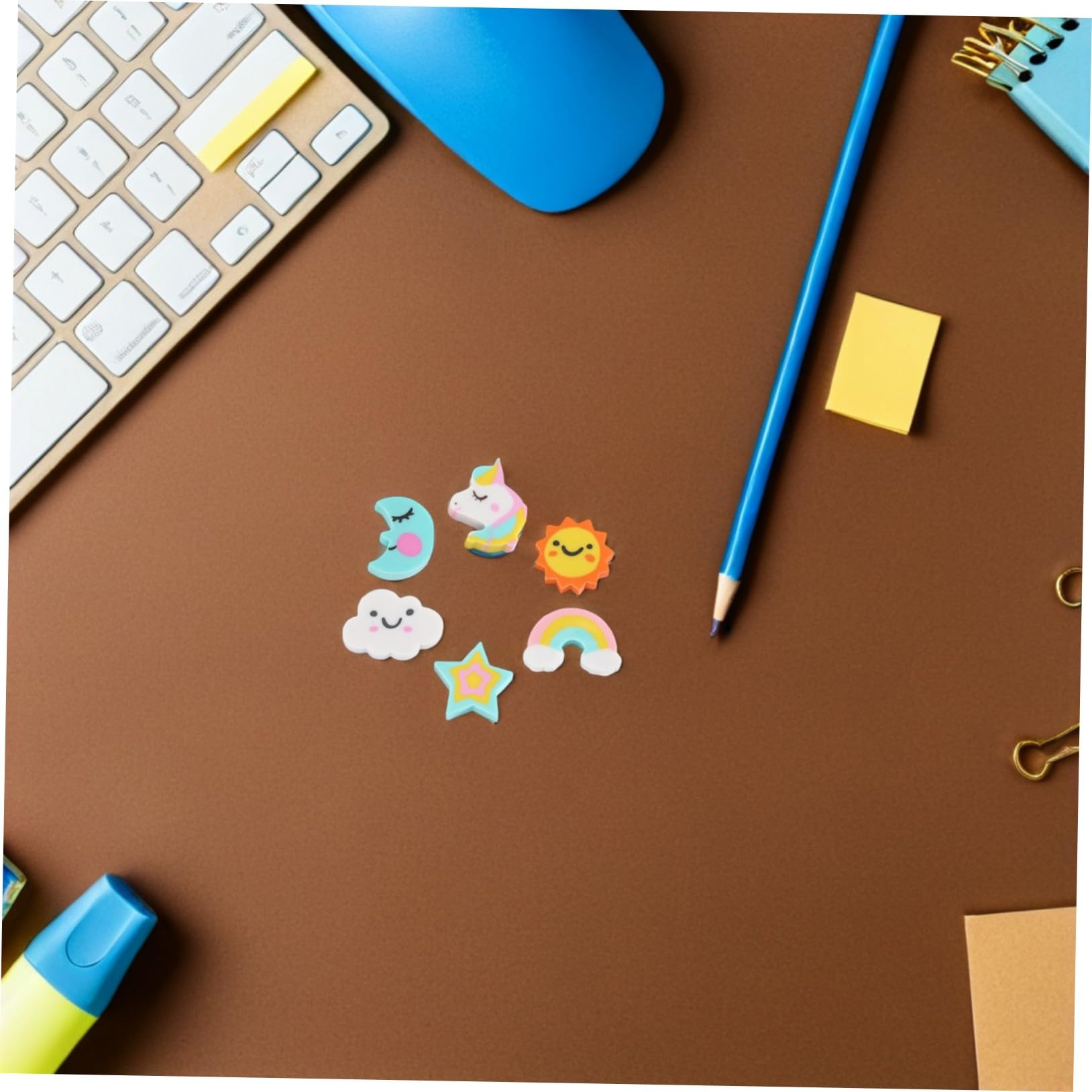 Gomme Mignonne 180pcs TPR Formes Nuage, Animal, Lune, Étoile
