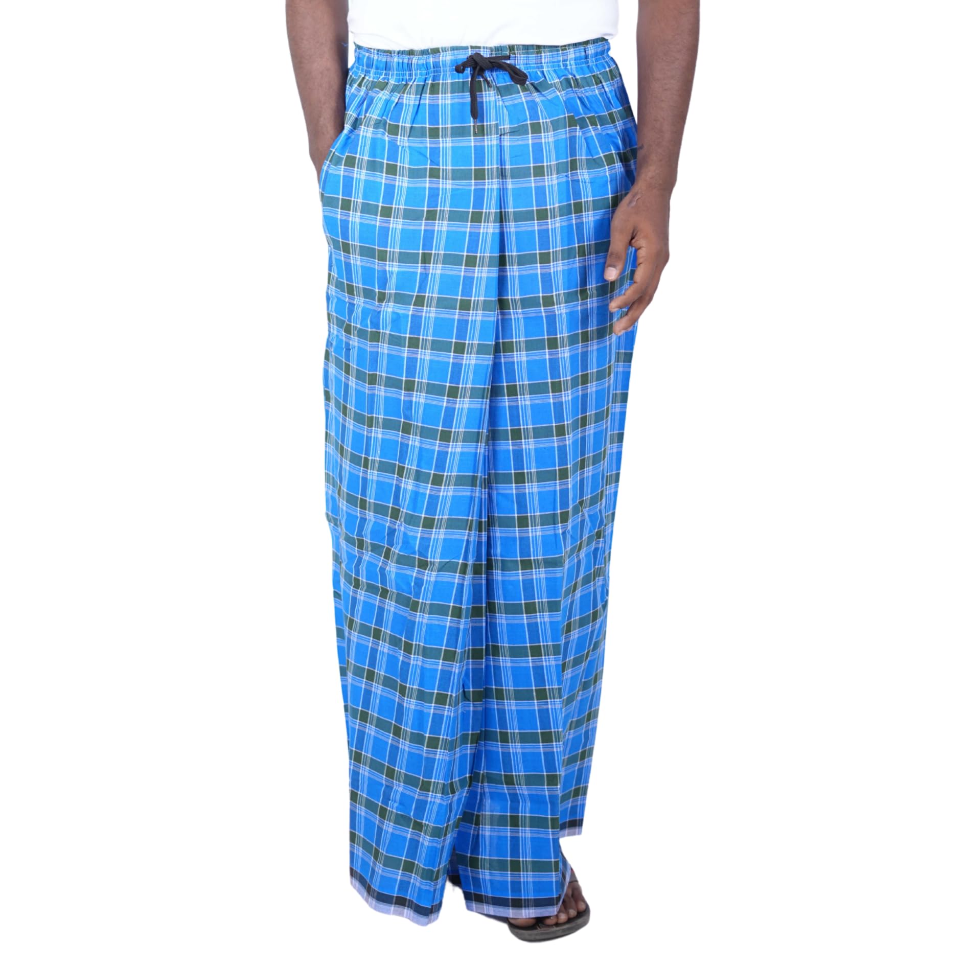 ELASTIC PREMIUM COTTON LUNGI WITH SIDE POCKET | SOFT BREATHABLE CHECKED LUNGI FOR MEN'S-picture-31