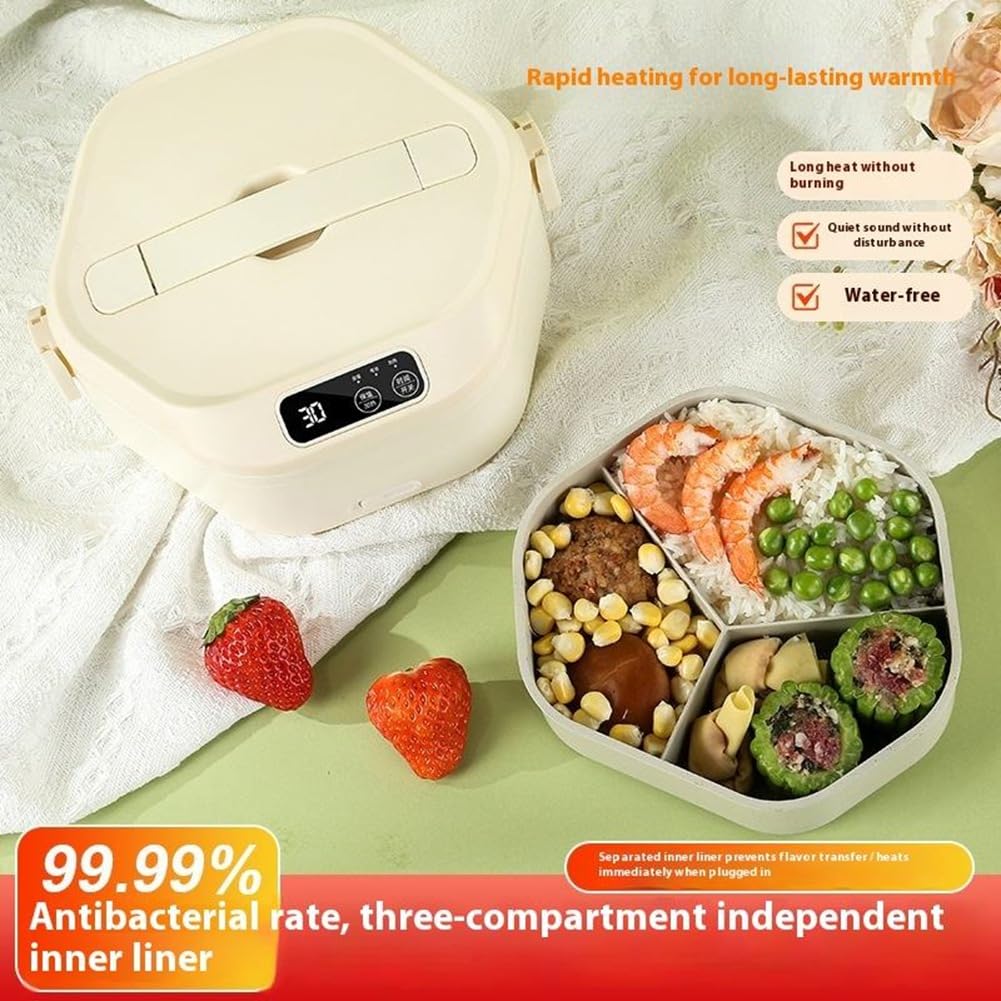 Dispositivo Elettrico per la Cottura del Pot per Lavoratori D'Ufficio, Attrezzatura da Cucina Domestica, Cuociriso A Temperatura Costante, Bianco.