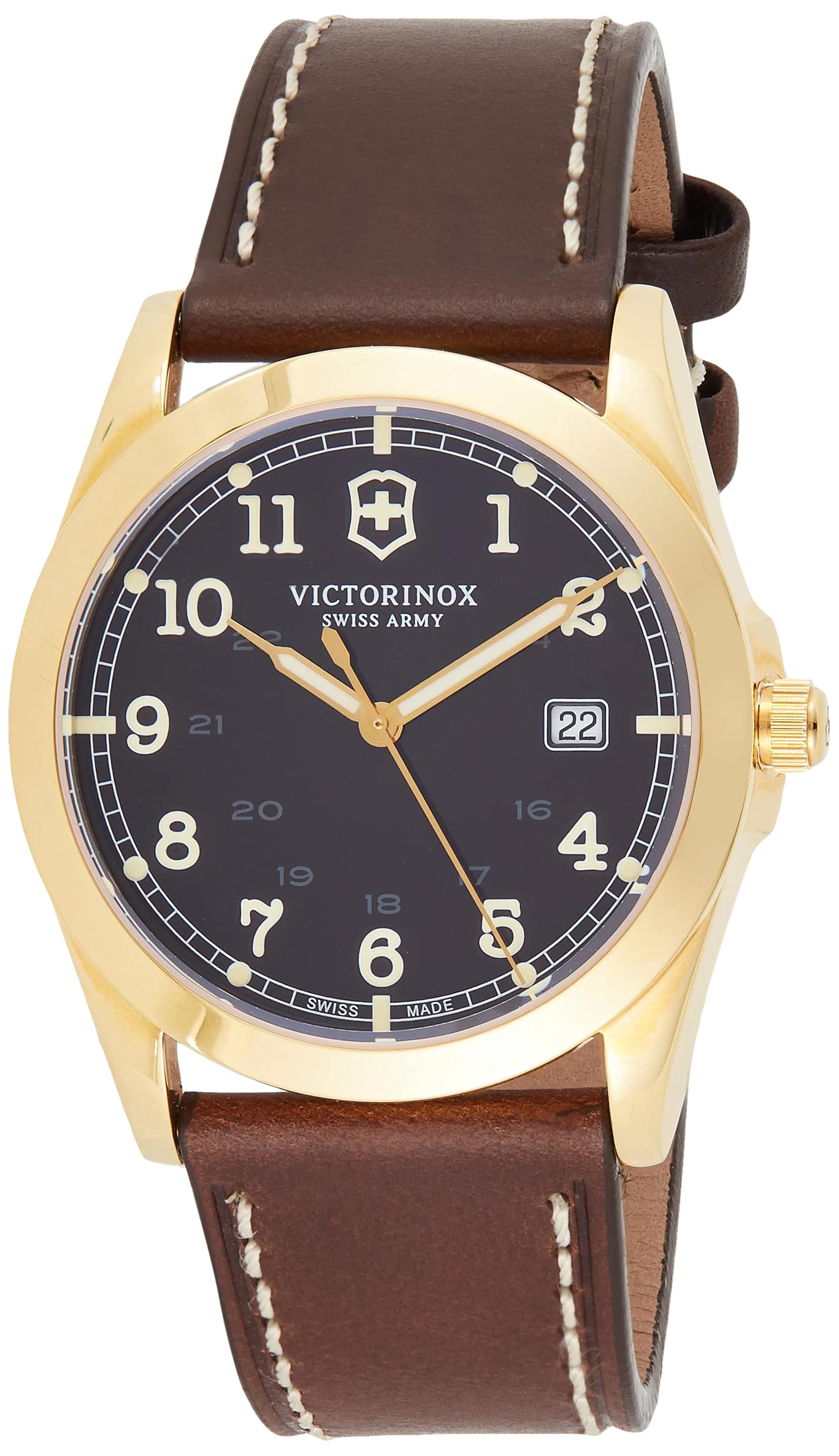 Victorinox Swiss Army Mens Quartz Watch With Black Dial Analogue