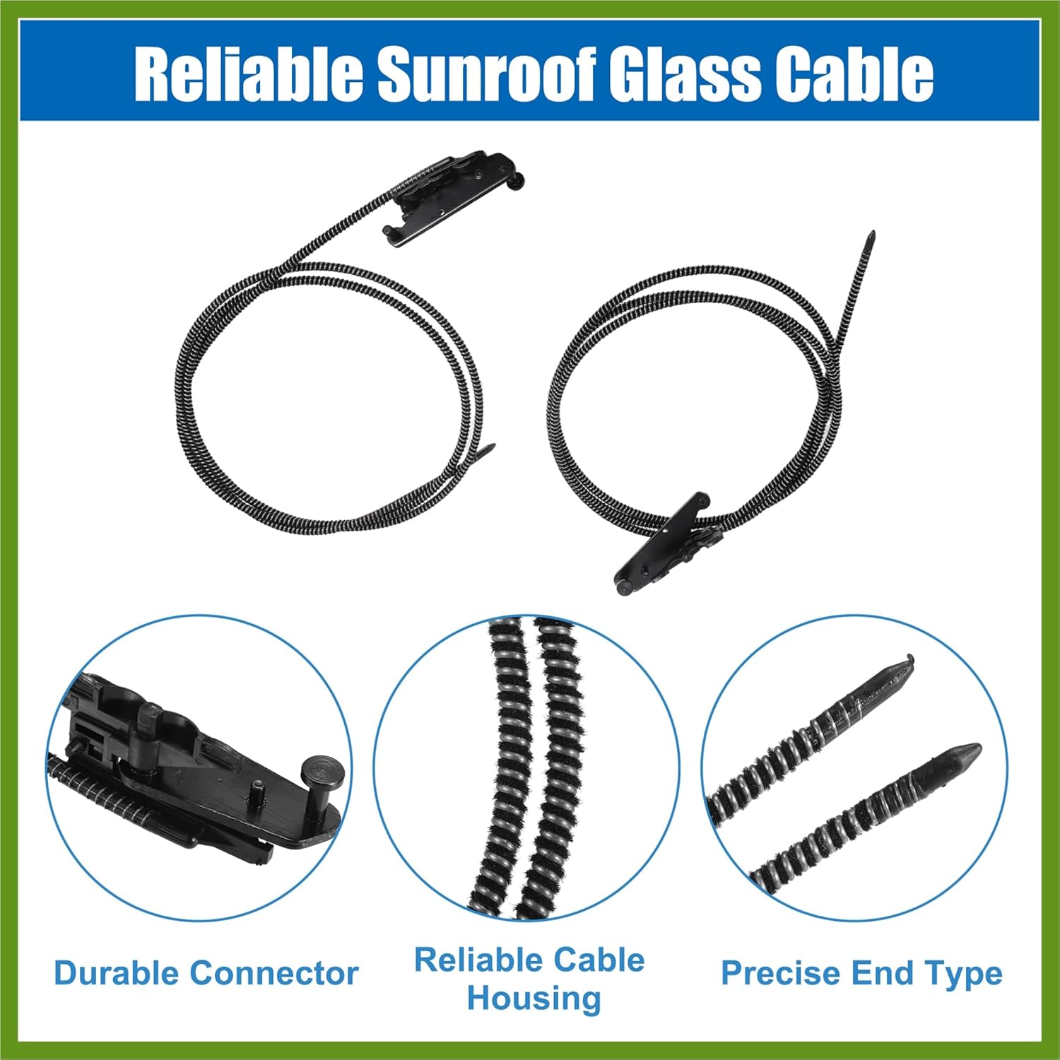 Car Sunroof Frame Glass Cable Crew Cab Skylight Glass Cable Fit for Ford F150 2015-2020 Fit for Ford F250 F350 F450 NO. FL3Z-16502C22-E/FL3Z16502C22C - Pack of 2 Vehicle Components