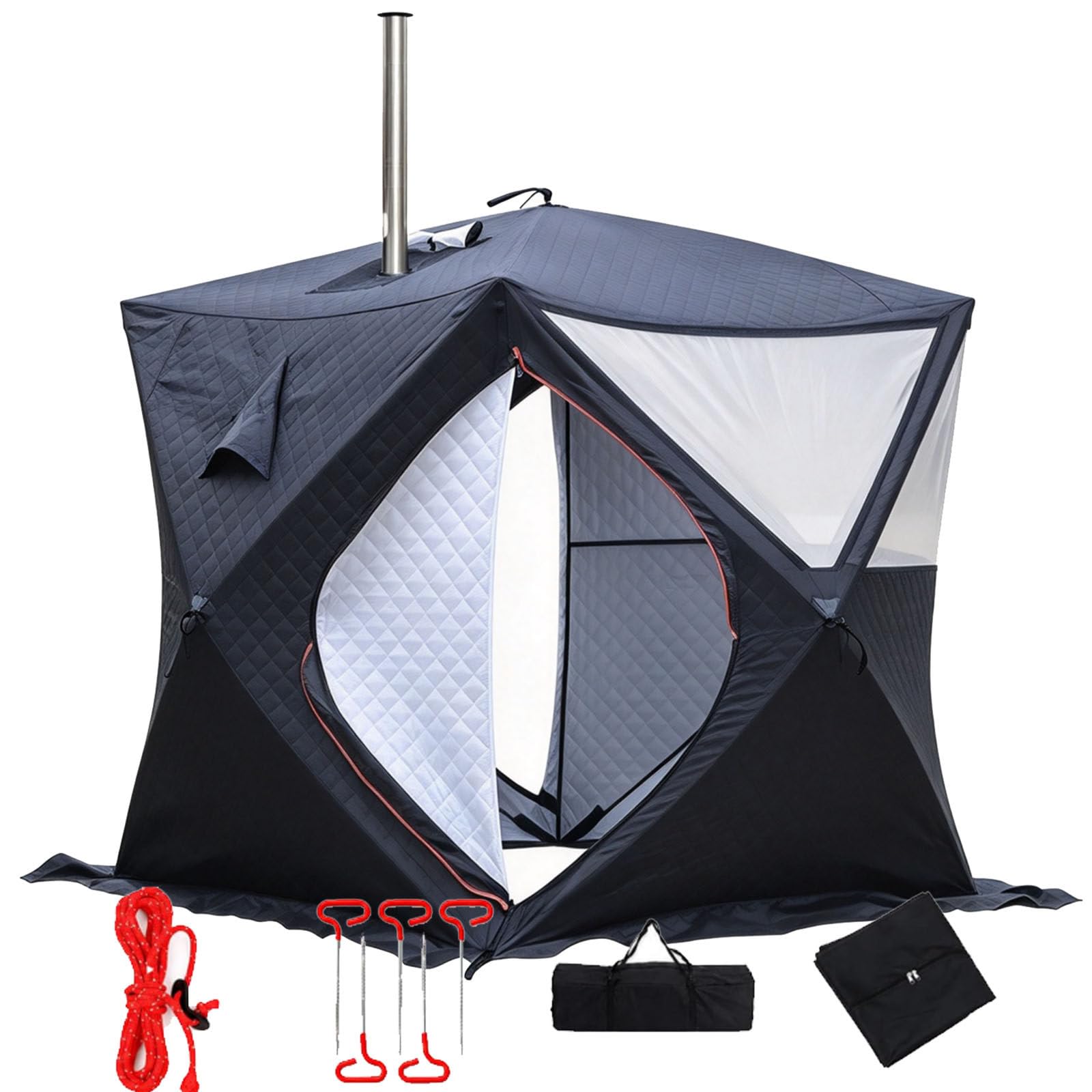 Tienda de CampañA de Sauna para Exteriores, Tienda de Sauna al Aire Libre PortáTil para 3-4 Personas