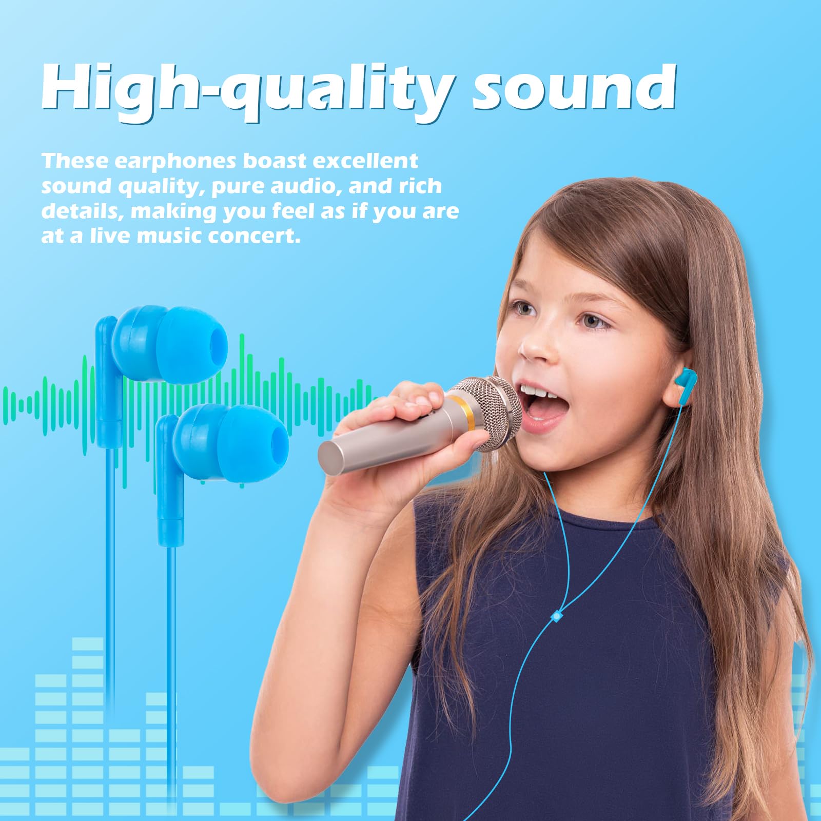 Classroom - Confezione da 200 auricolari per bambini, jack da 3,5 mm, cablati | Studenti in aula Bambini Bambini Regali Adulto All'ingrosso Auricolari