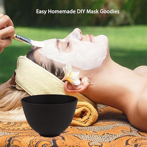 Miniatura 7 de 4 cuencos de silicona para mezclar mascarillas faciales, 3.93 pulgadas, apto para microondas, para uso doméstico, con barra de agitación de doble