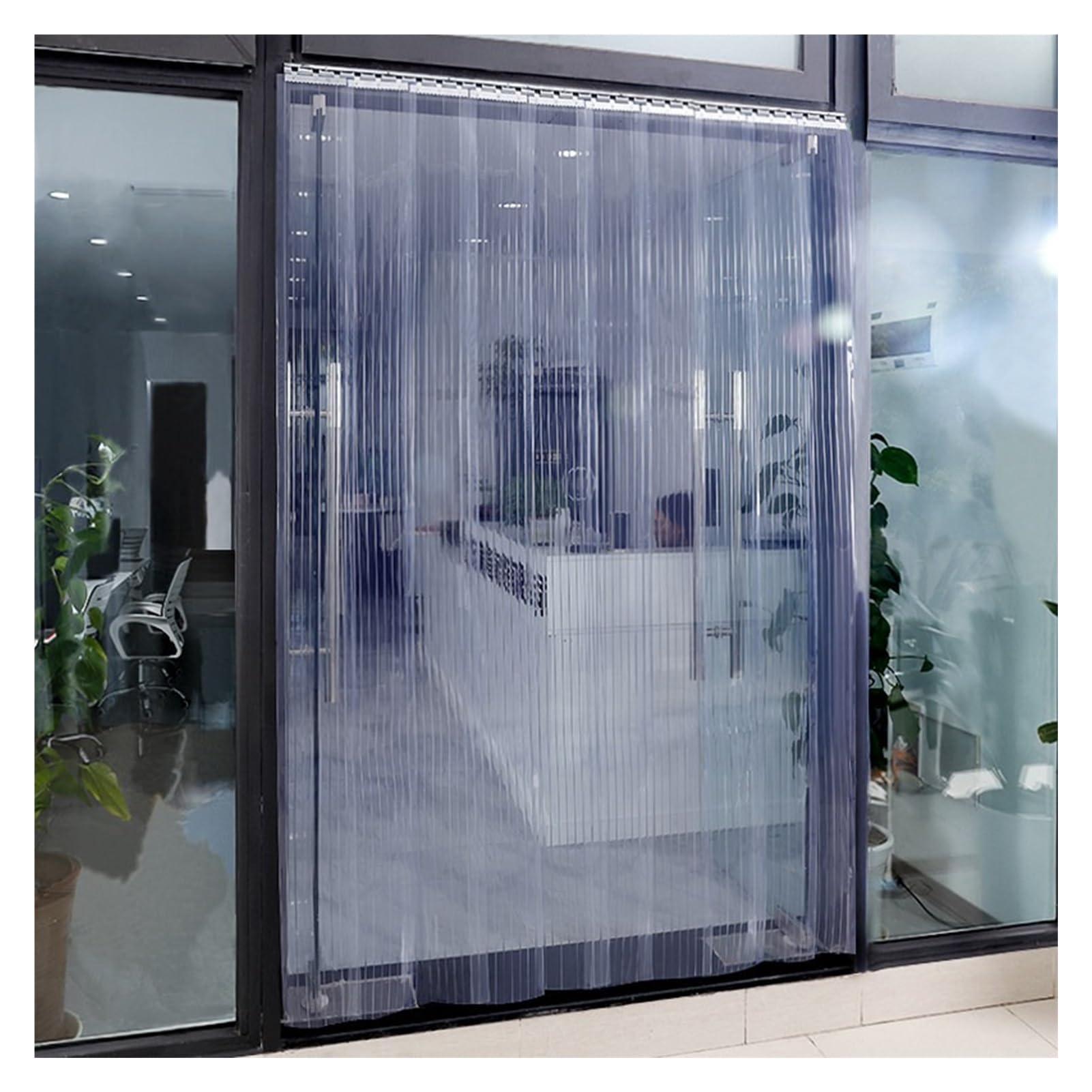 Rideaux Lanières Bande de Lamelle PVC Souple Plusieurs Tailles Air Curtain Salles de Réunion Centres Commerciaux(44.1" W x 90.6" L/112x230cm)