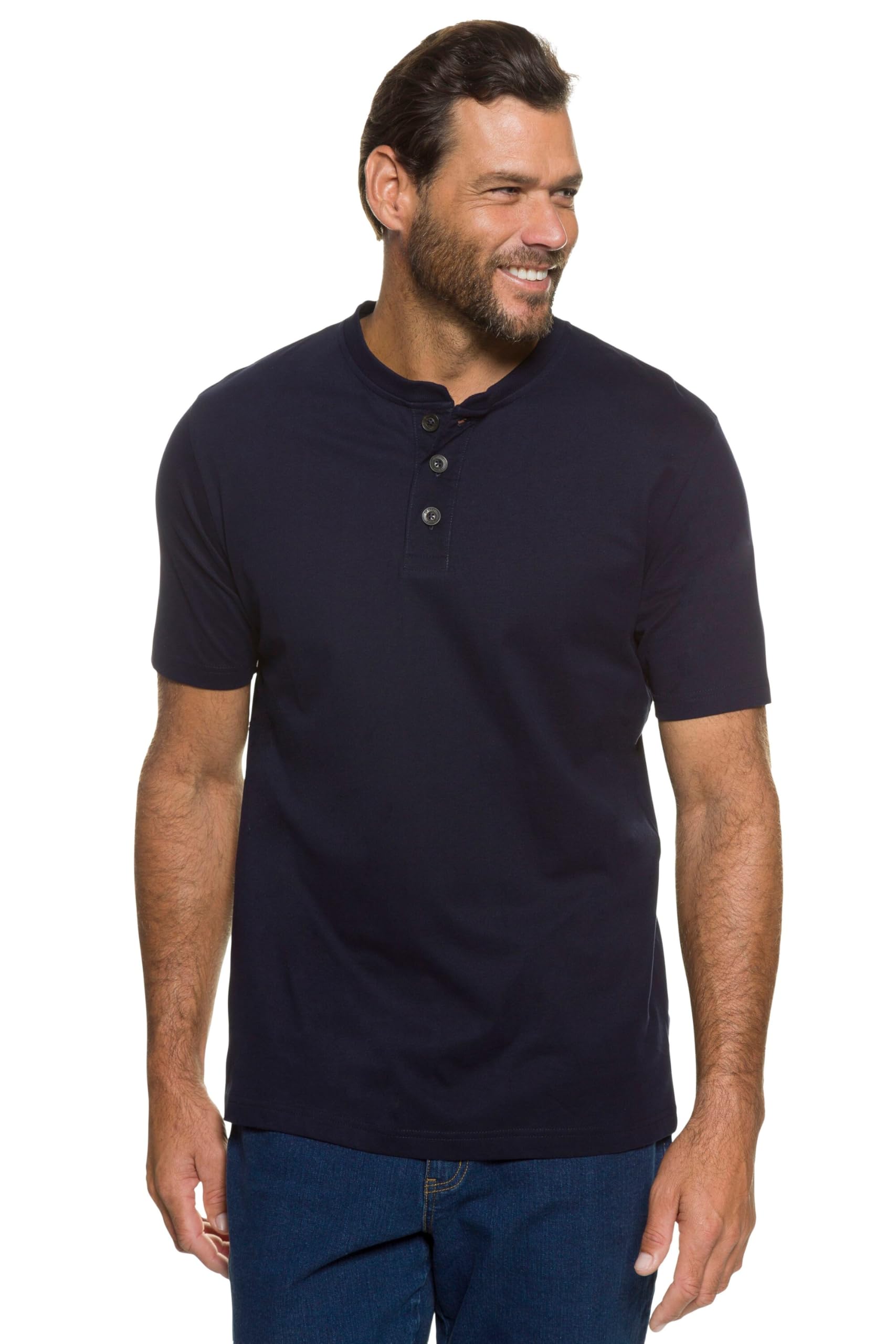 JP 1880 Maglie Serafino in Confezione Doppia con Scollo Rotondo e abbottonatura 708420