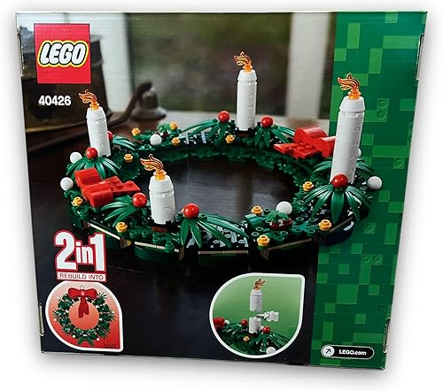 Miniatura 5 de Lego Paquete navideño, árbol de Navidad (40573) y corona (40426), juego de juguetes de construcción 2 en 1, Navidad, (1294 unidades en total)