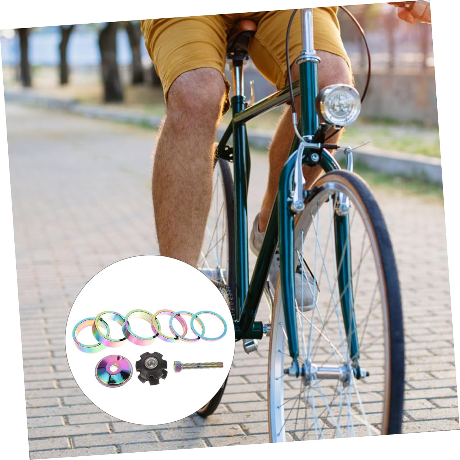 ibasenice Replaceable Washer Spacer Washers Fork Washer Sturdy Head Spacer Spacers Head Spacer Kit Mountain