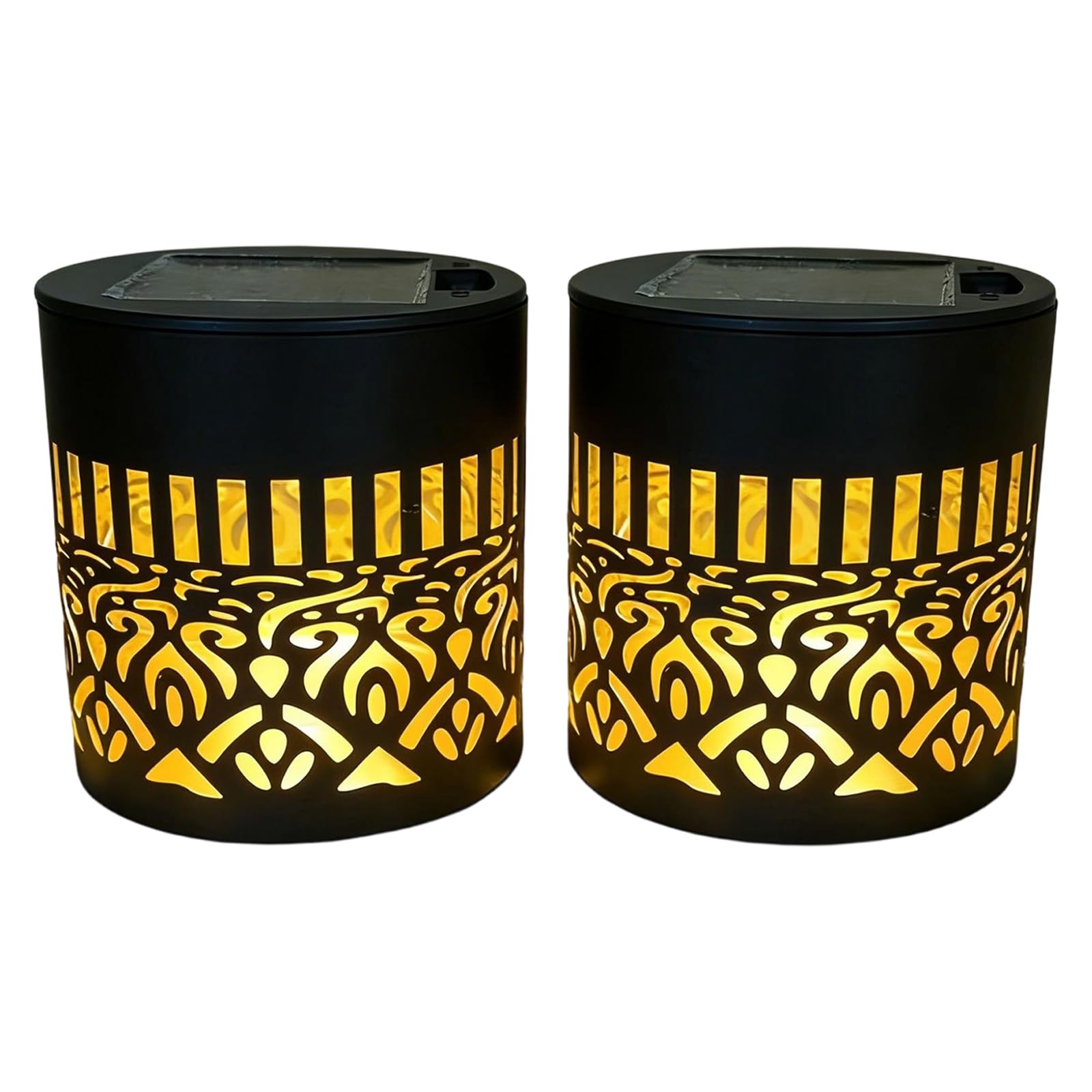 YUGSHNKFC 2PCS Outdoor Solar Pathway Light Flower Pattern Landscape Light Texture for Yard Walkway IP65 Waterproof Rating Mansion Landscape Lamps
