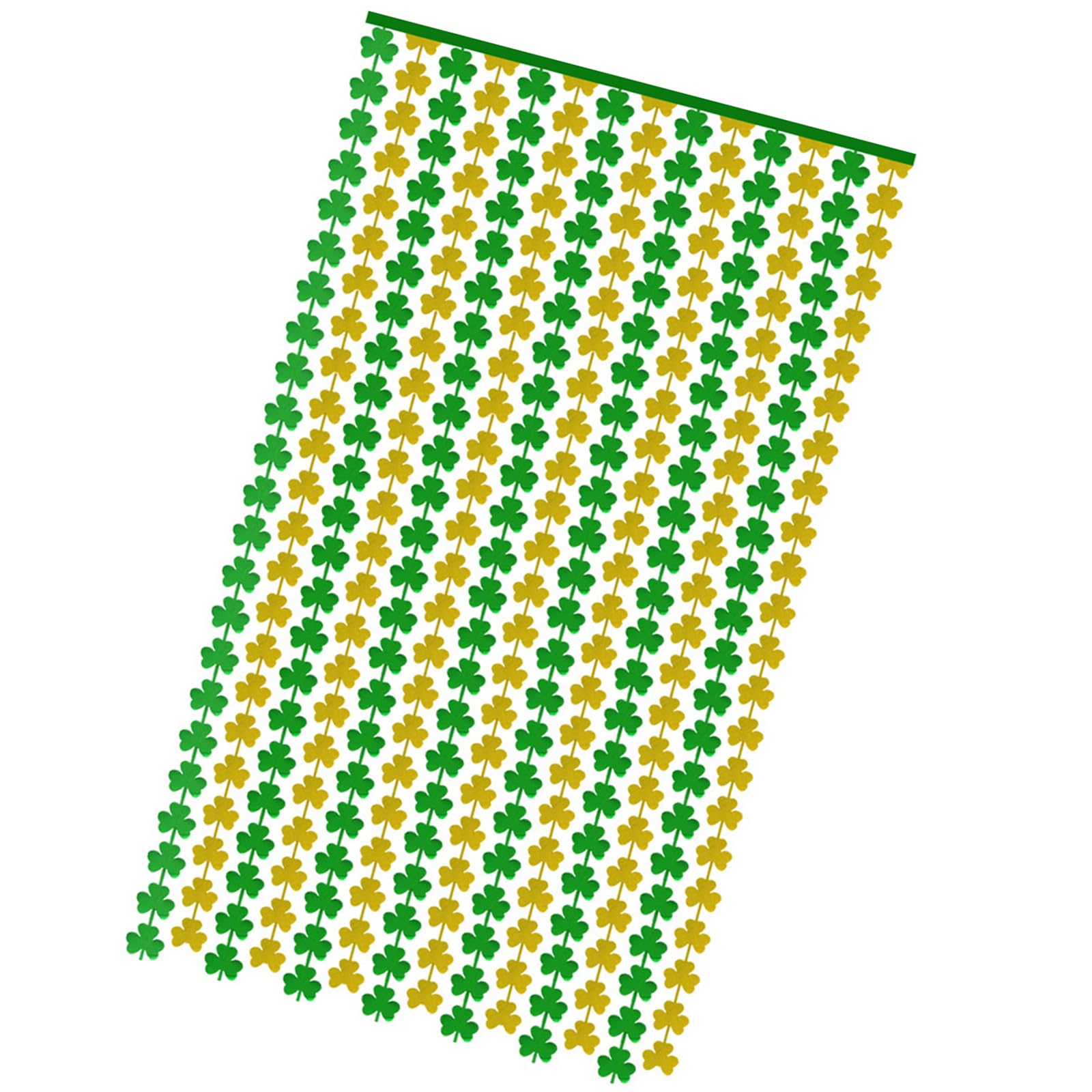 Buxuaaaa StPatricks Day Banners Shamrocks Garlands Luckily Banners Burlap Irish Garlands Green and PET Shamrocks StPatrick's Day PET