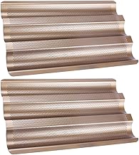 Cabilock 2 peças antiaderentes de forma de pão francês antiaderente para assar pão francês molde de assar torrada para forno