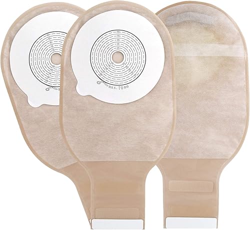 Bolsas de colostomía, suministros de ostomía, bolsa de ostomía drenable para cuidado del estoma de ileostomía, cortada para adaptarse (0.787-2.756