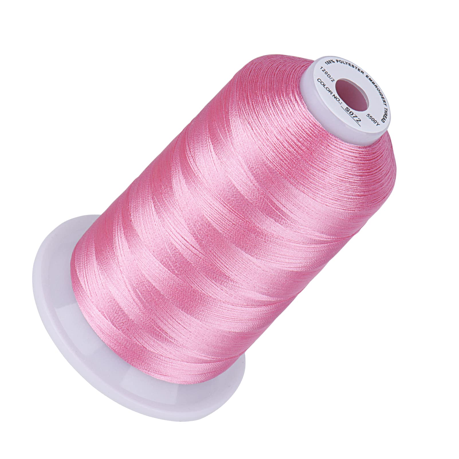 Simthread 5000M 40WT Polyester Embroidery Thread, Soft Pink S072
