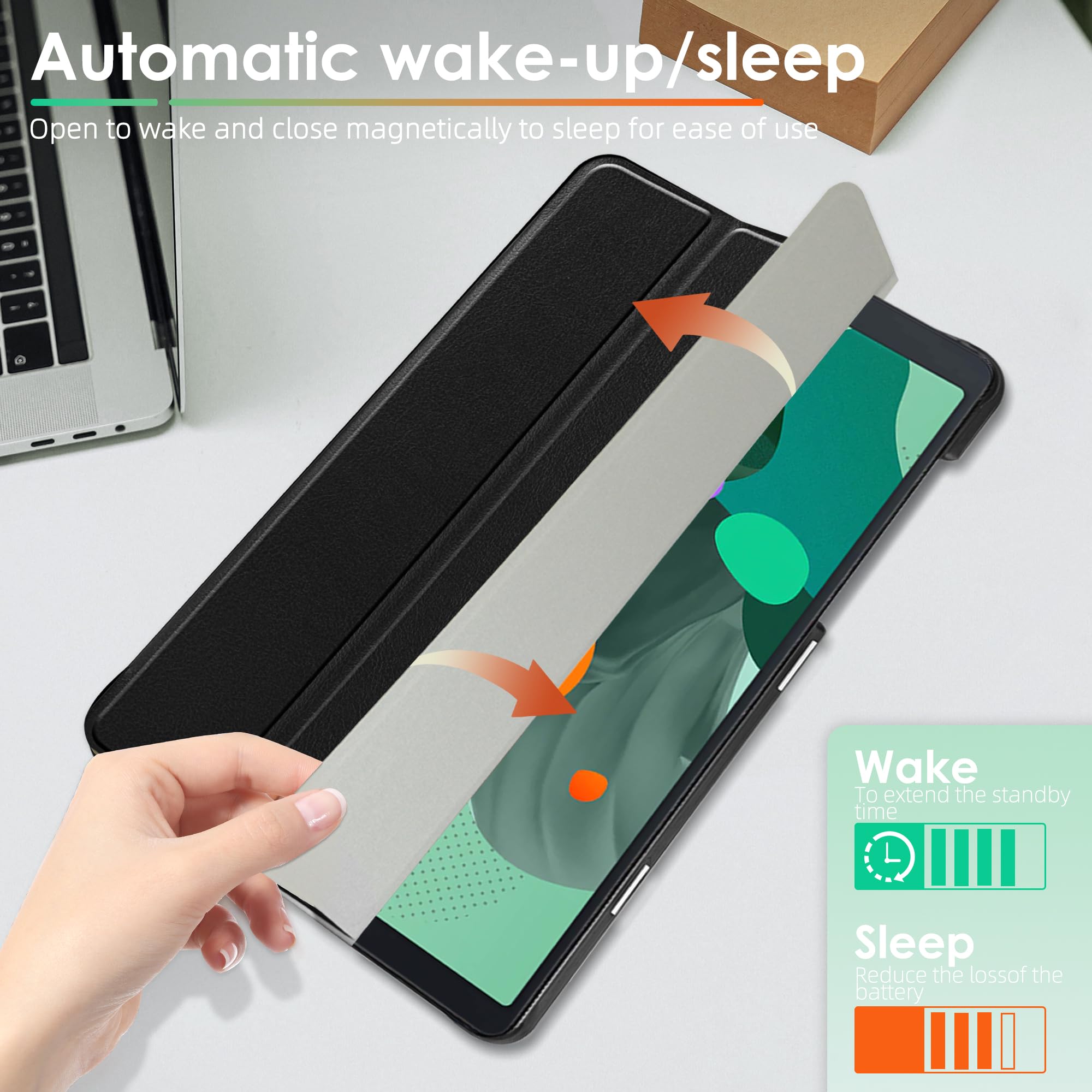 Custodia Con Supporto Per Blackview Tab 60 8.68 Pollici – Angoli Rinforzati E Chiusura Magnetica
