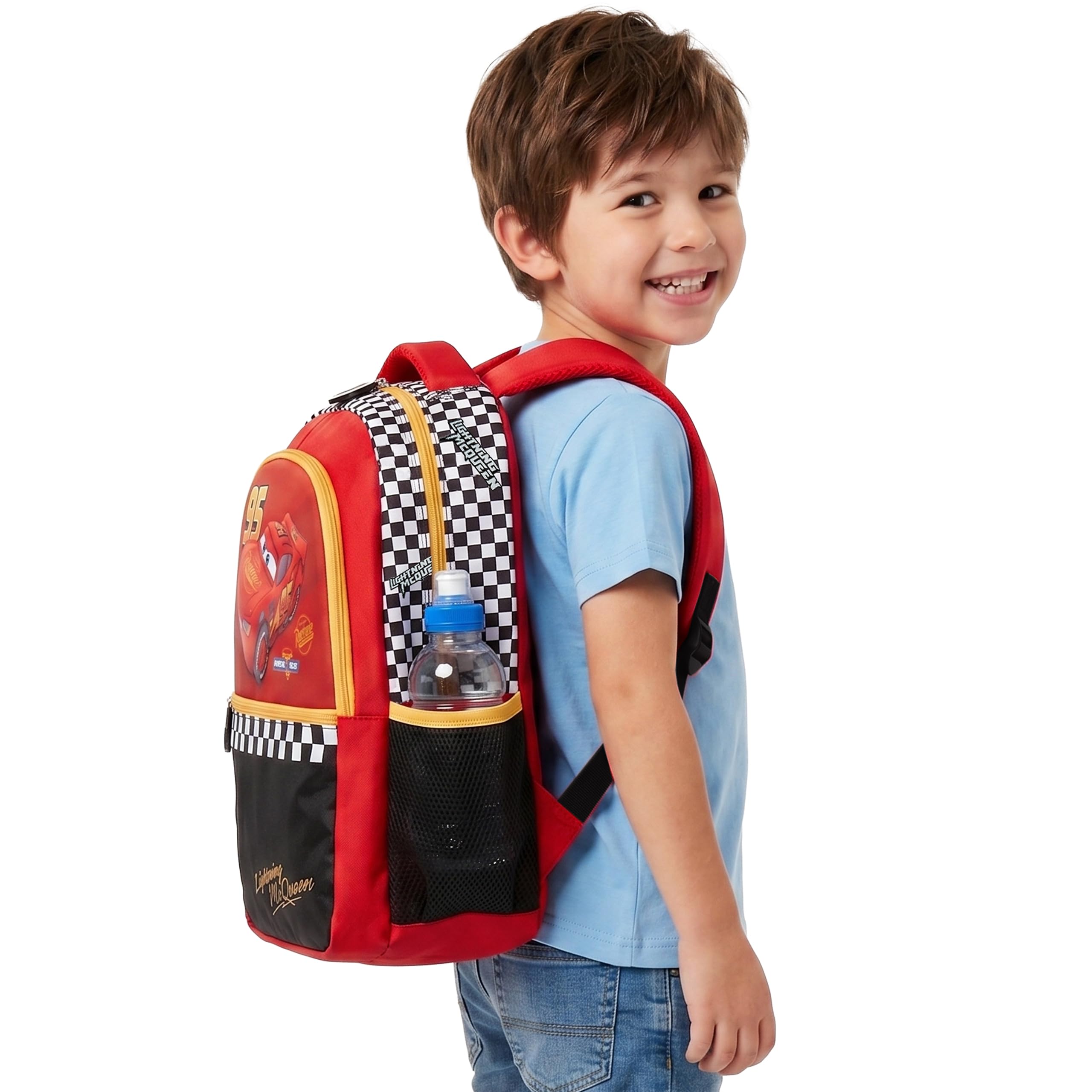 Disney Cars Mochila Infantil, Mochila Niño Rayo McQueen, Roja, Talla Única