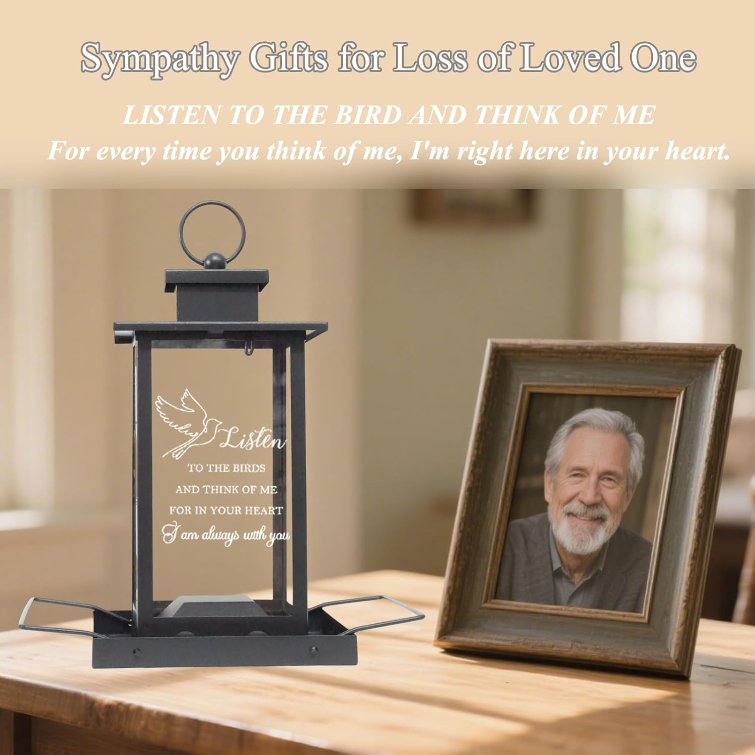 Sympathy Bird Feeders for Outdoors, Memorial Gifts for Loss of Loved One Dad Mom, Remembrance Condolences Bereavement Funeral Gift Idea, Grief Home Decor Keepsake Outside Garden - Image 3