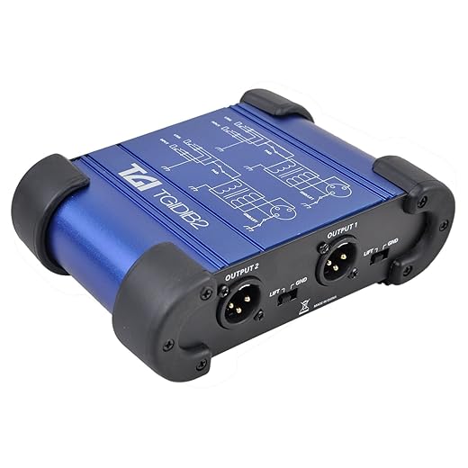 TGI TGIDIB2 Dual Channel Direct Box, Blue