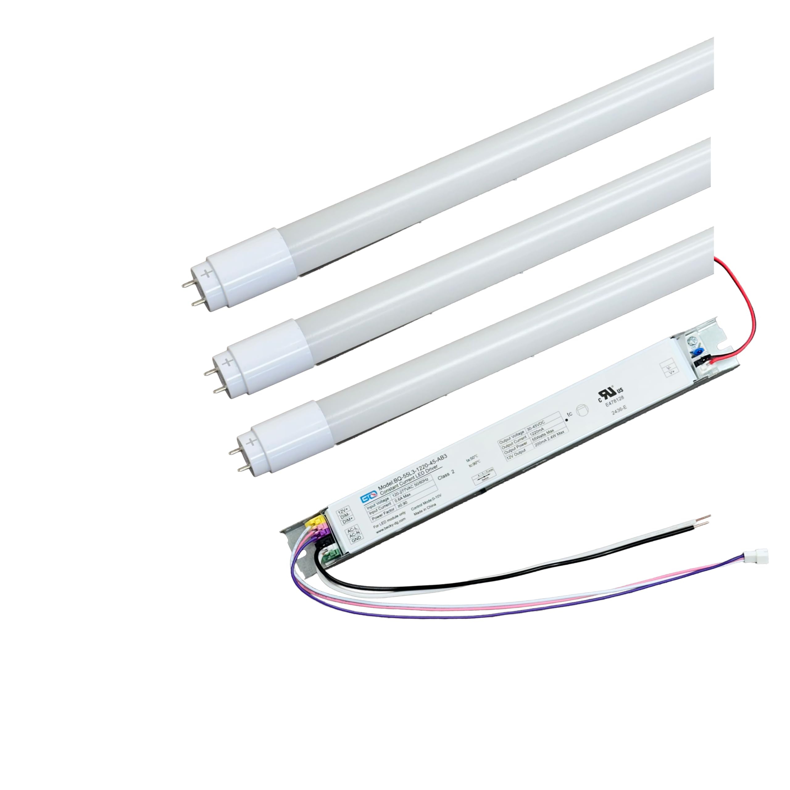 15/30/45W 4000/5000/6500K LED Type C T8 Tube Light Kit with Driver, 1/2/3 Tube&1 Driver, Replacement for T12/T5/T8 Troffer/Strip Fixtures for Commercial Space-30/15/10 Pack (45W Kit (10 Pack), 4000K)