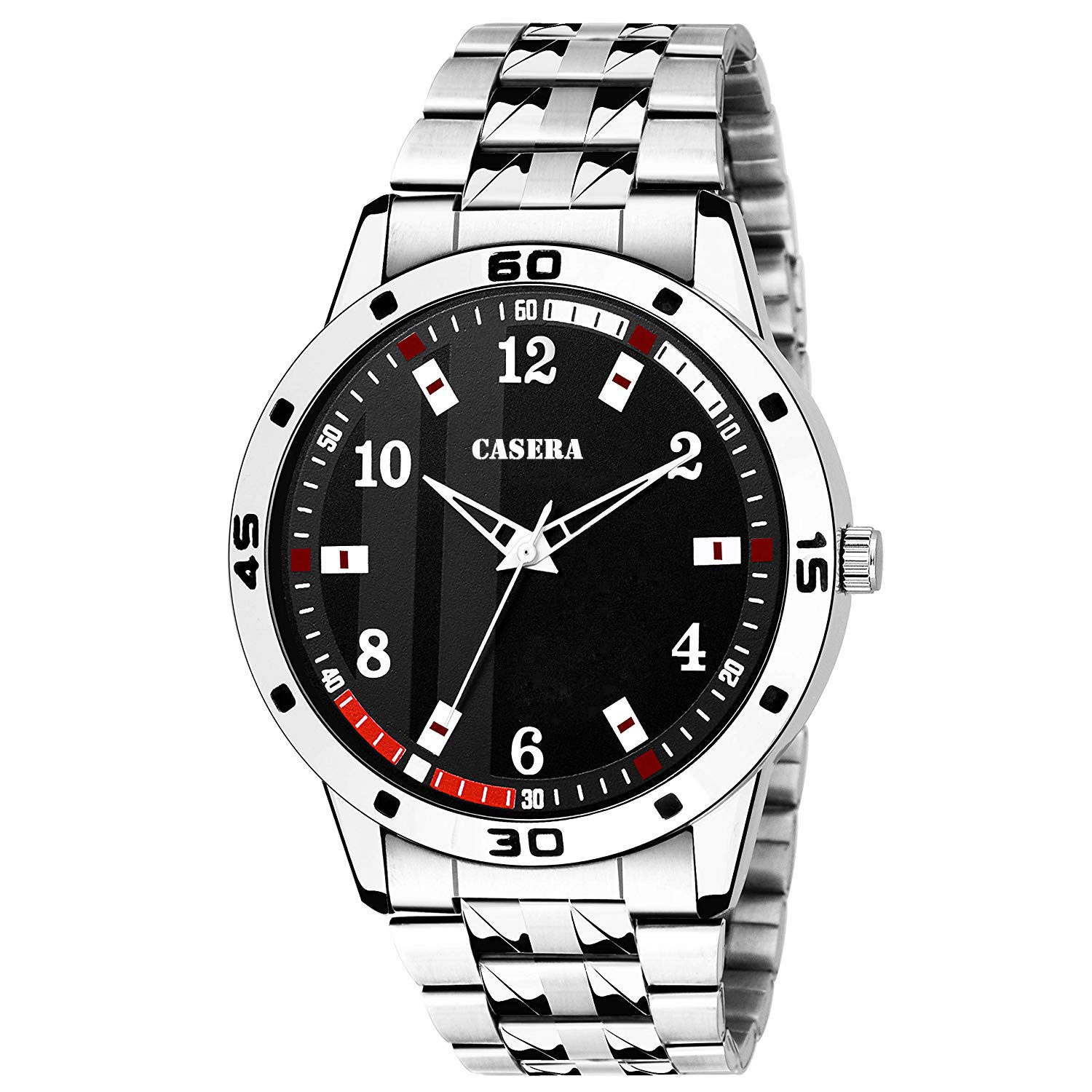 casera Analog Stainless Steel Strap Black Dial Wrist Watch for Boy and Men Watch (B08B3Q3V31) Amazon Price History, Amazon Price Tracker