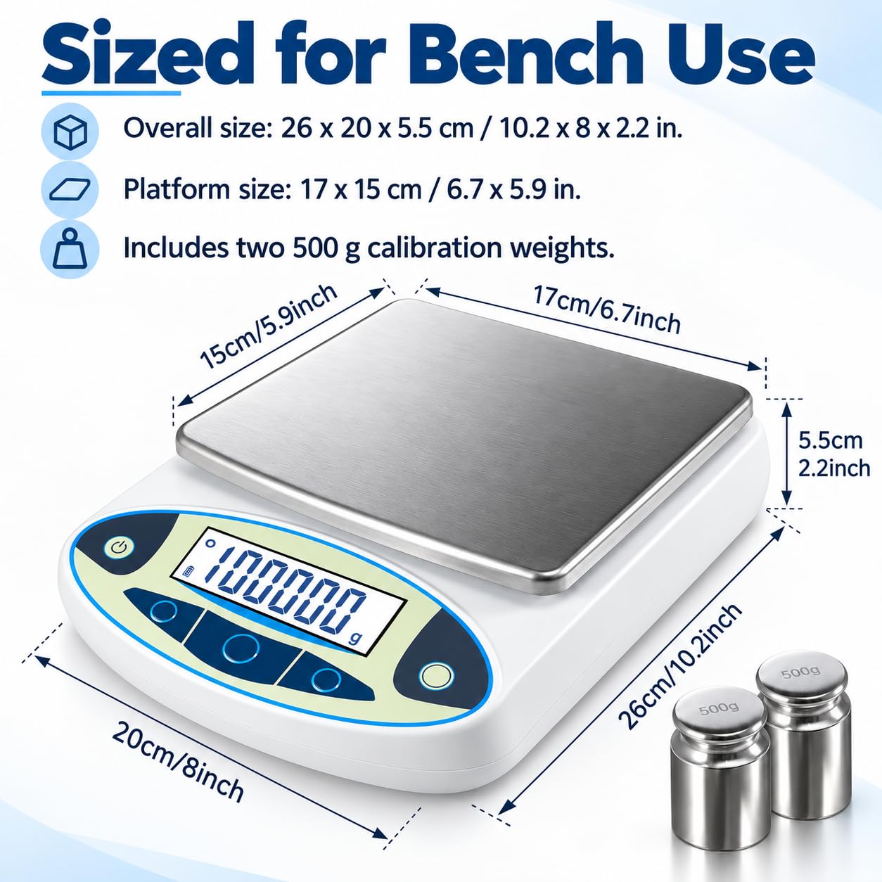 Balanza analítica, 6000 g x 0,01 g