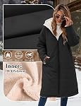Voqeen Winter Coat for Women Warm Reversible Fleece Sherpa Lined Long Hooded Parkas Puffer Jackets Outerwear
