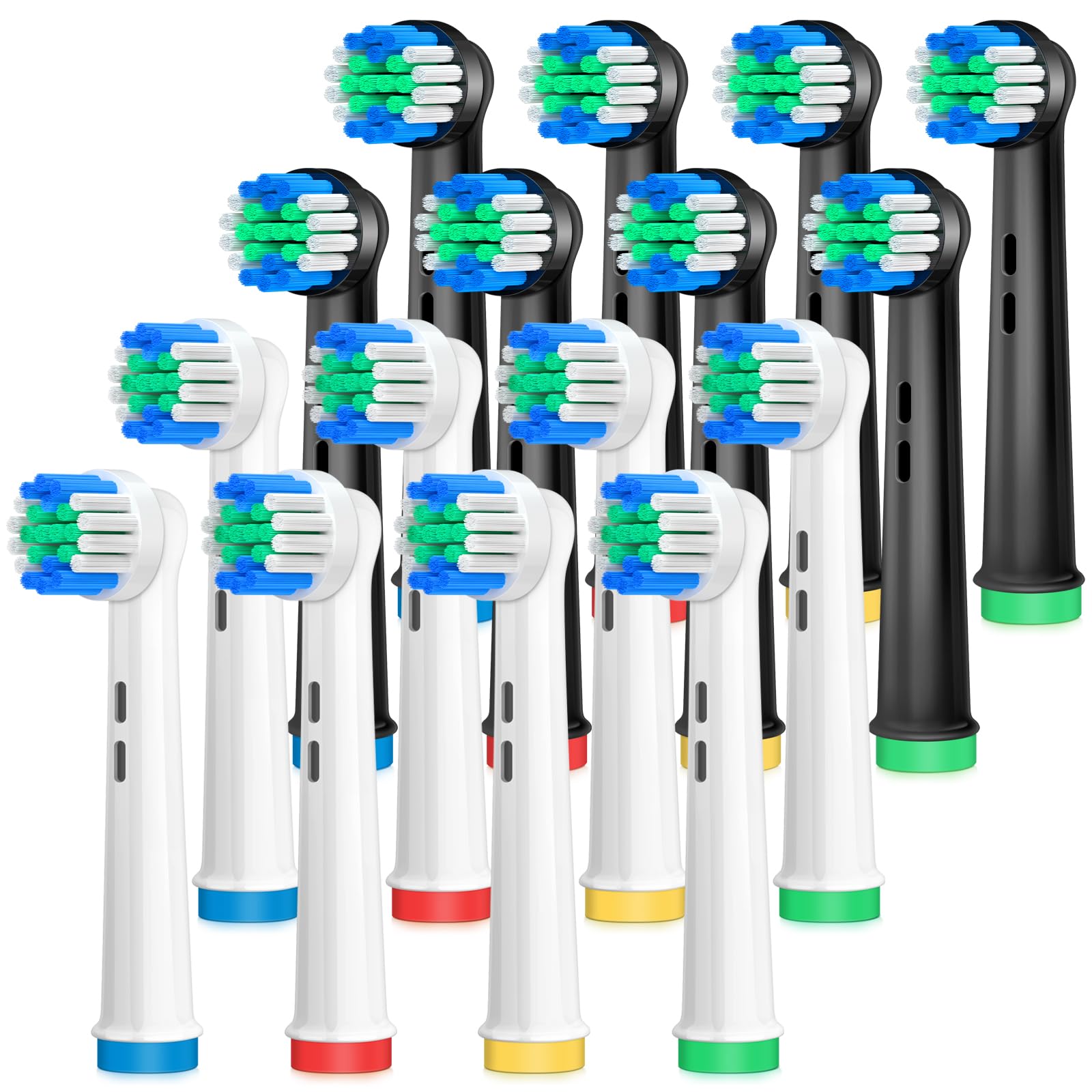 Replacement Heads for Oral B Braun Refillable Heads Compatible with Pro 1000/3000/5000/7000 and Vitality, 1 Count (Pack of 16) ,White