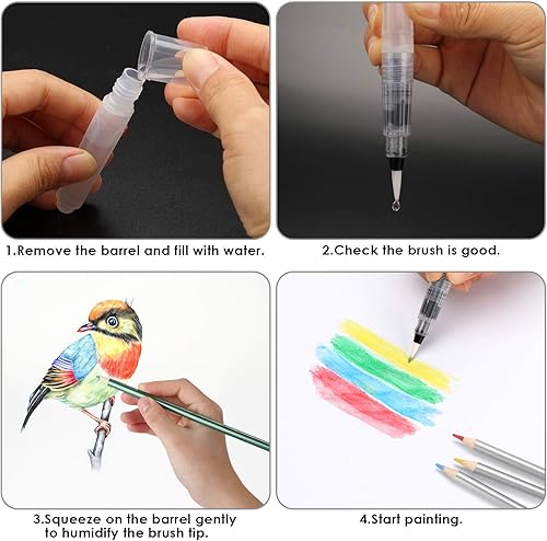 Miniatura 4 de AGPTEK Paquete de 22 herramientas de dibujo de bocetos con 75 lápices que contiene lápices de bocetos, lápices de colores carbón, agua y metal para