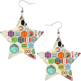 Star Dangle Earrings for Women Lightweight Hoop Earrings Faux Leather Trendy Accessories Jewelry Lucky Wedding Gift