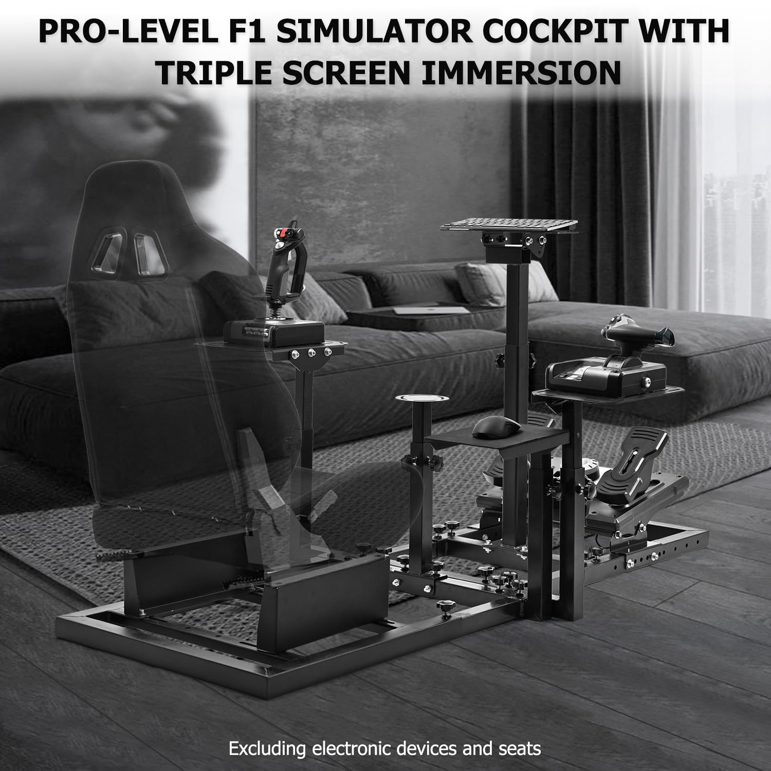 Snapklik.com : Racing Flight Simulator Cockpit Adjustable Fit For ...