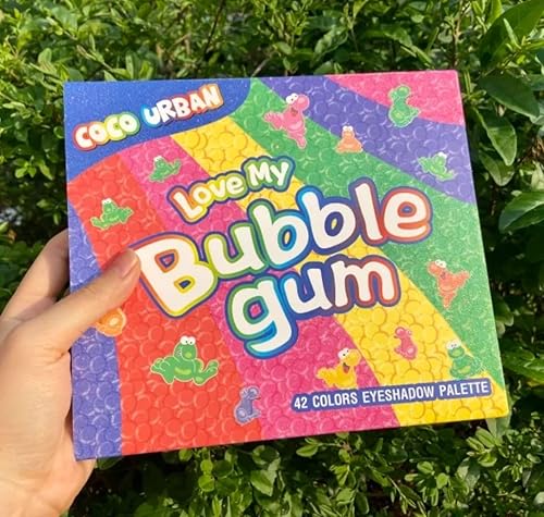 Coco Urban Love My Bubble Gum Eyeshadow Palette, 42 Colors,