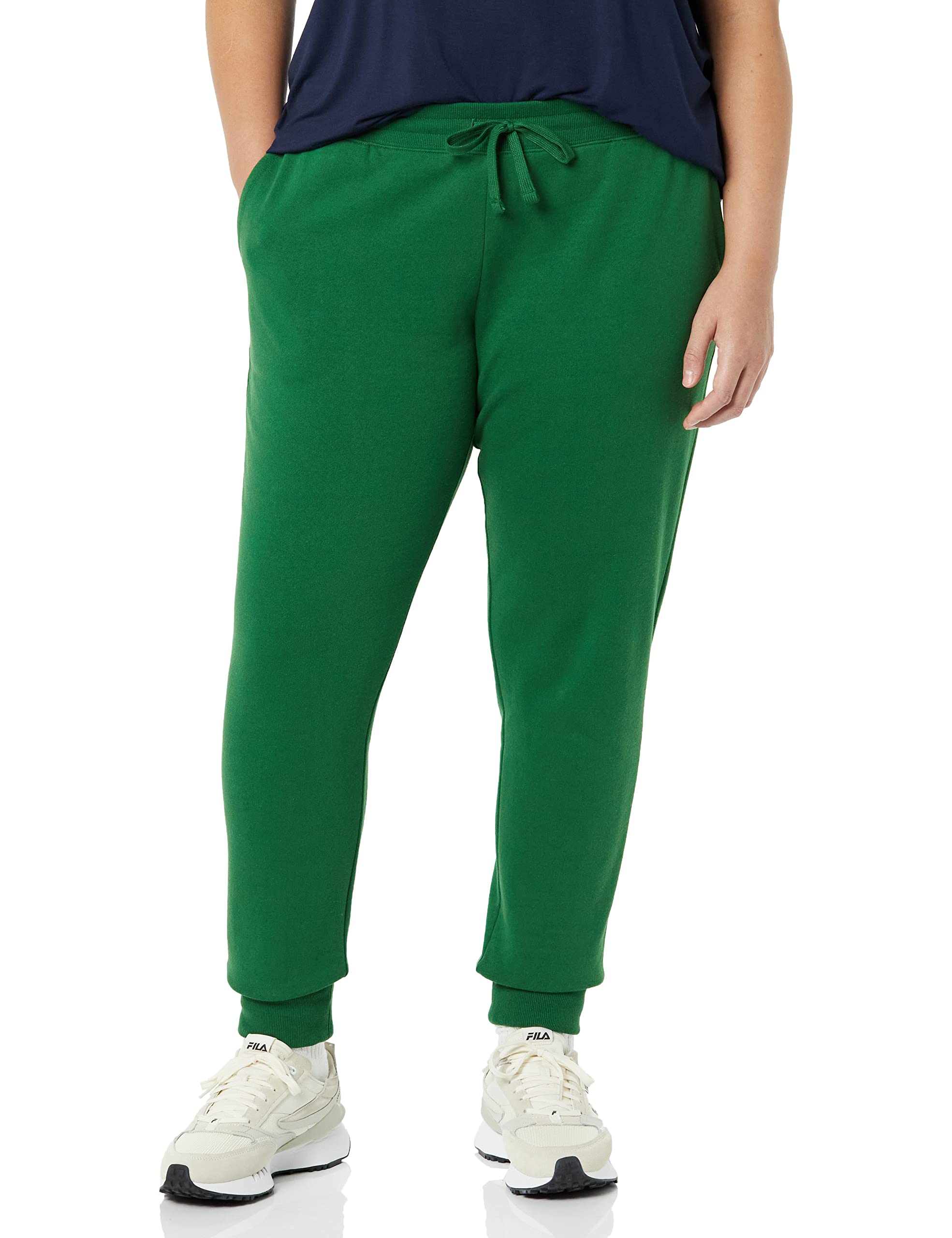 Amazon Essentials Pantaloni da Jogging in Pile con Risvolto (Disponibili in Taglie Forti) Donna