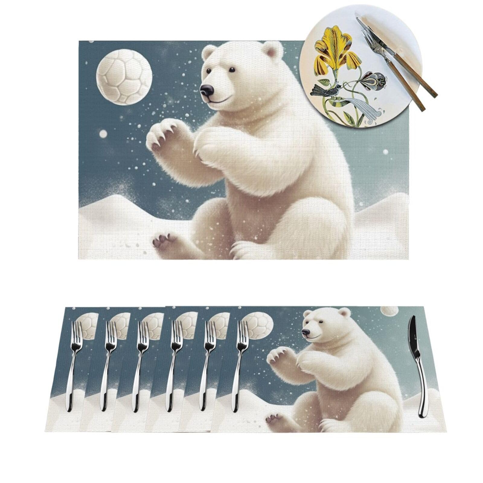 Set de table ours polaire pour émerveiller les repas de vos enfants