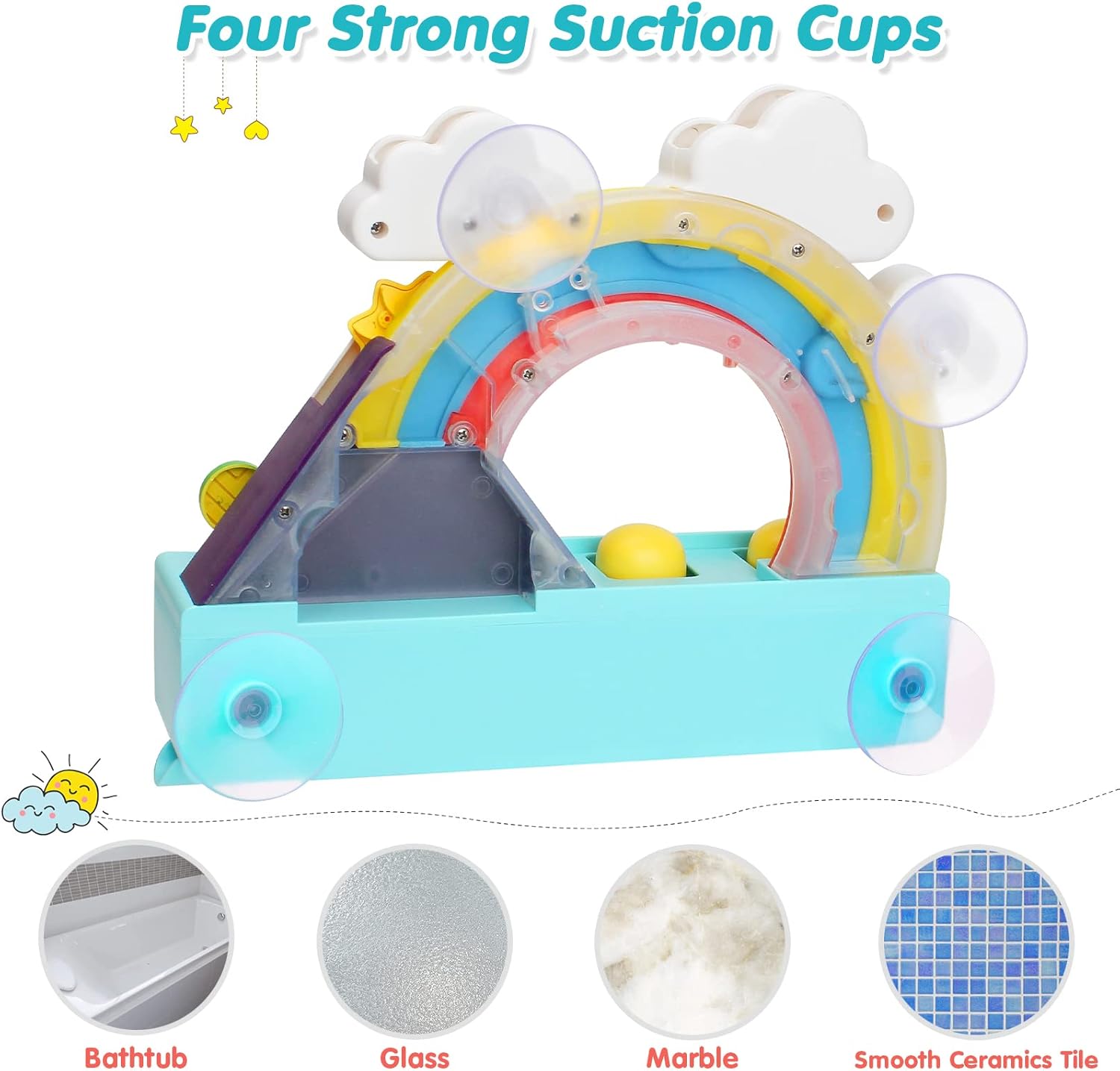 Sitodier Bath Toys for Toddlers Age 18 Months 2 3 Year Old Girl Boy | Preschool Baby Bathtub Water Toys | Durable Interactive Fun Infant Toy | Two Floatable Ducks and 4 Strong Suction Cups : Toys & Games