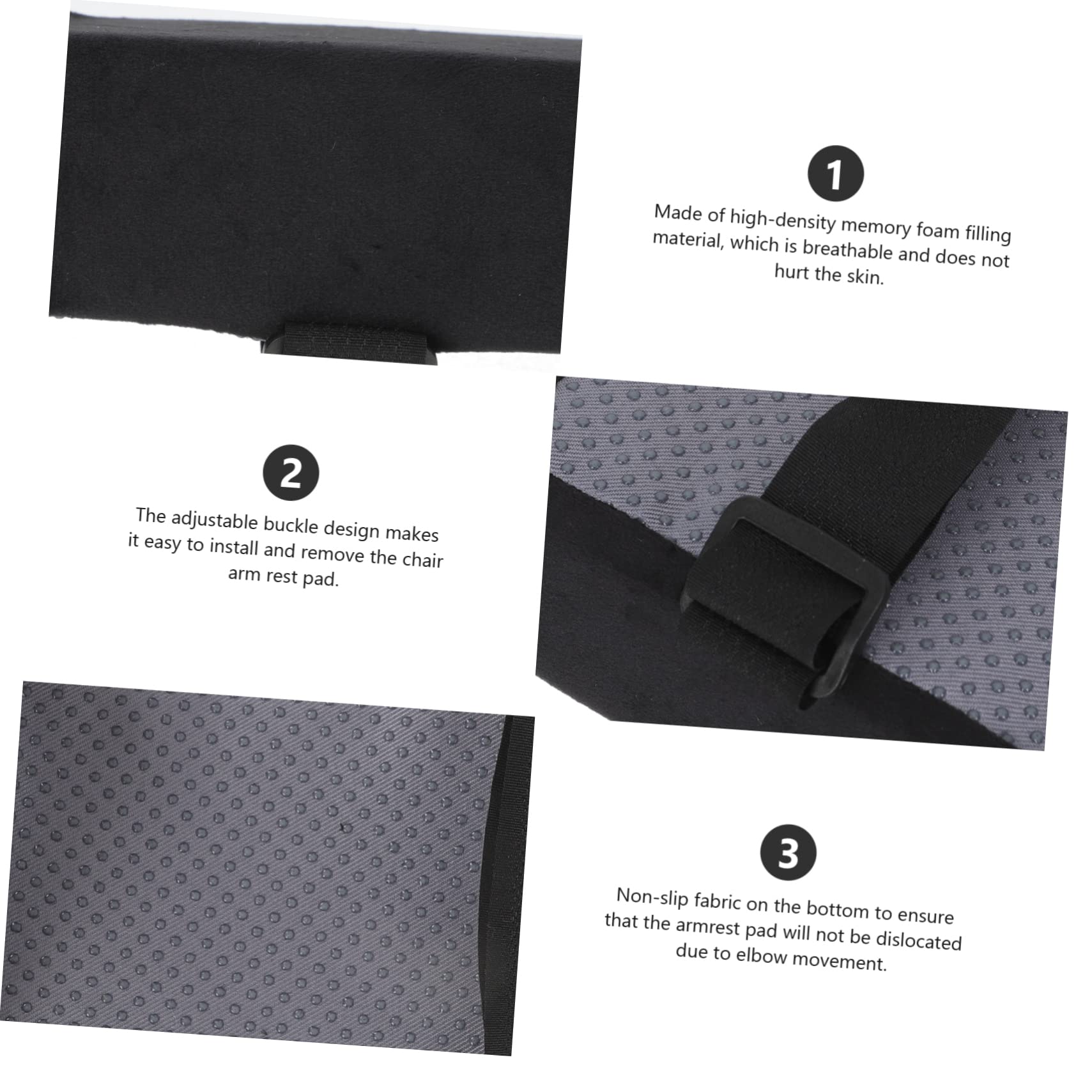 Tofficu 2 Paia braccioli della Sedia della Camera da Letto Cuscino ergonomico Ergonomic Pillow Tappetino per Sedia per Moquette protettore Imbottiture per braccioli della Spugna