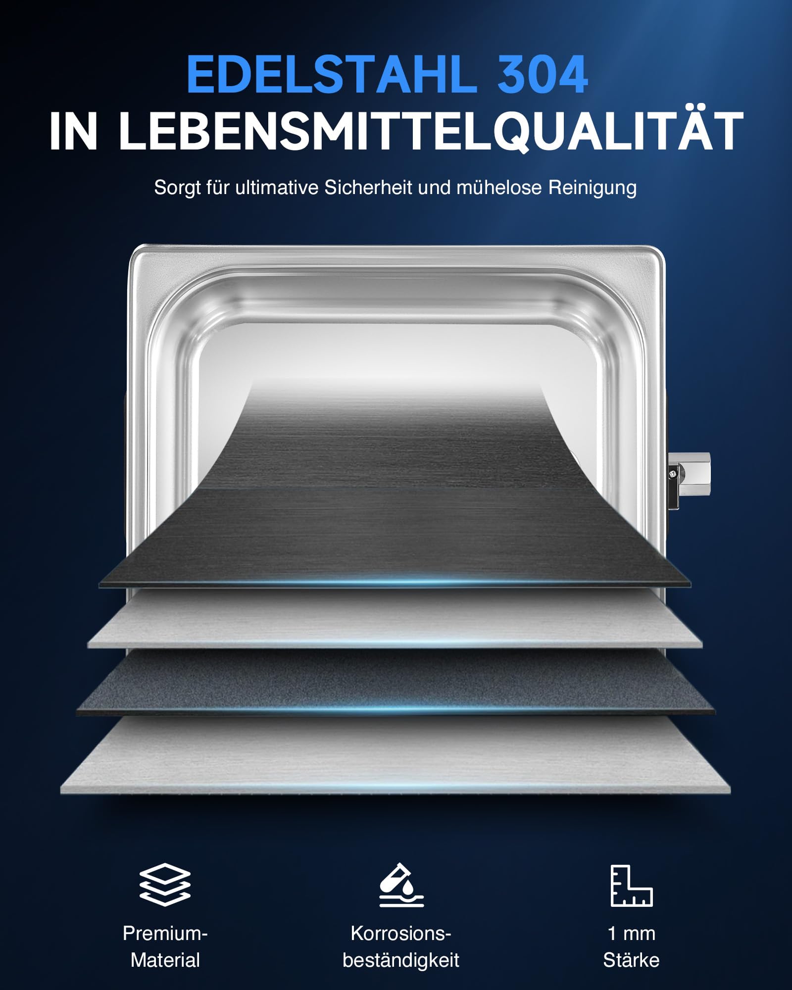 CREWORKS 10L Ultraschallreiniger Schwarz, Ultraschallreinigungsgerät mit Entgasung & Sanftmodus, 240W Ultraschallbad aus Titan-Edelstahl für Vergaser Werkstatt Motorteile Schmuck Brillen, 0-80°C LED