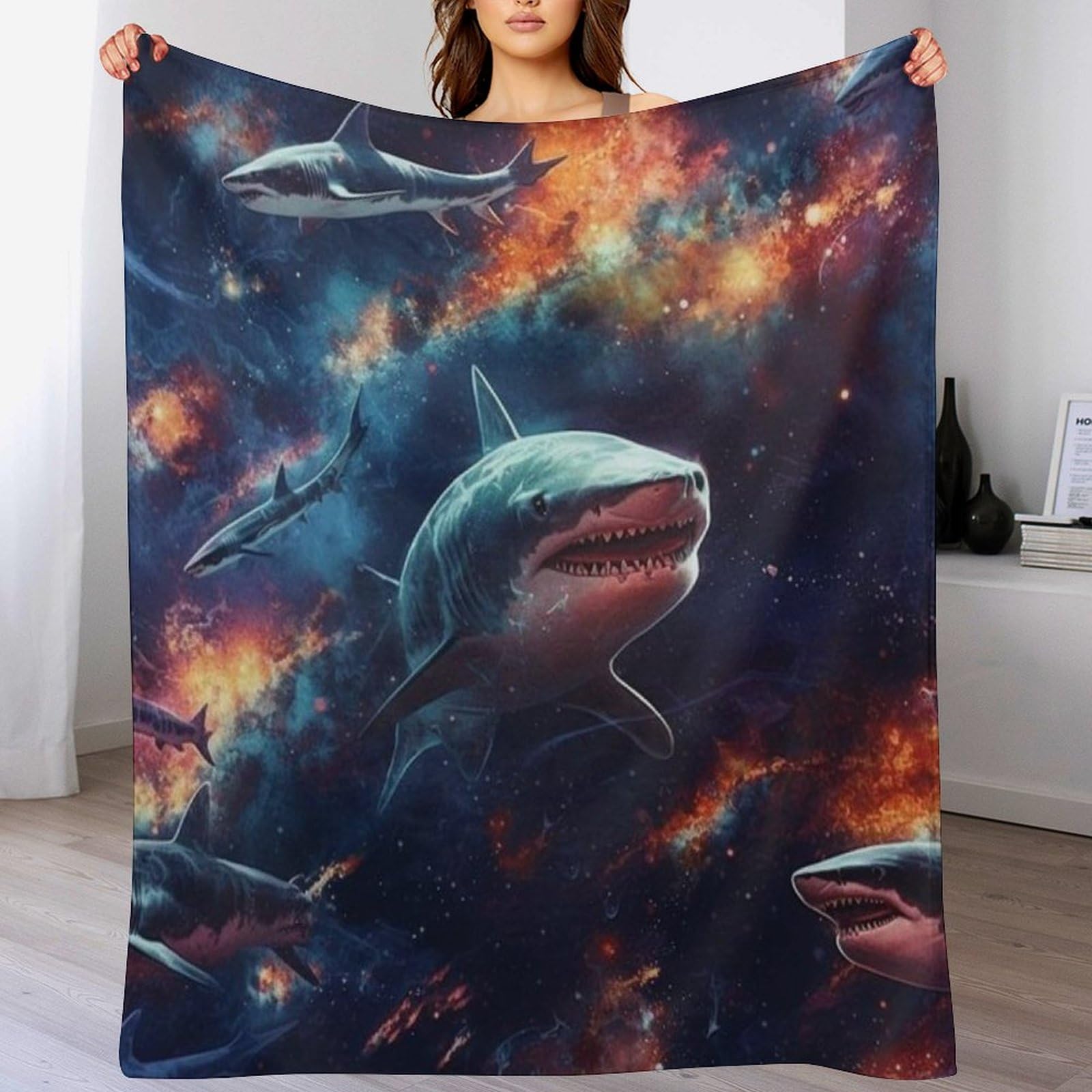 Couverture polaire requin pour vos soirées cocooning douillettes sur le canapé