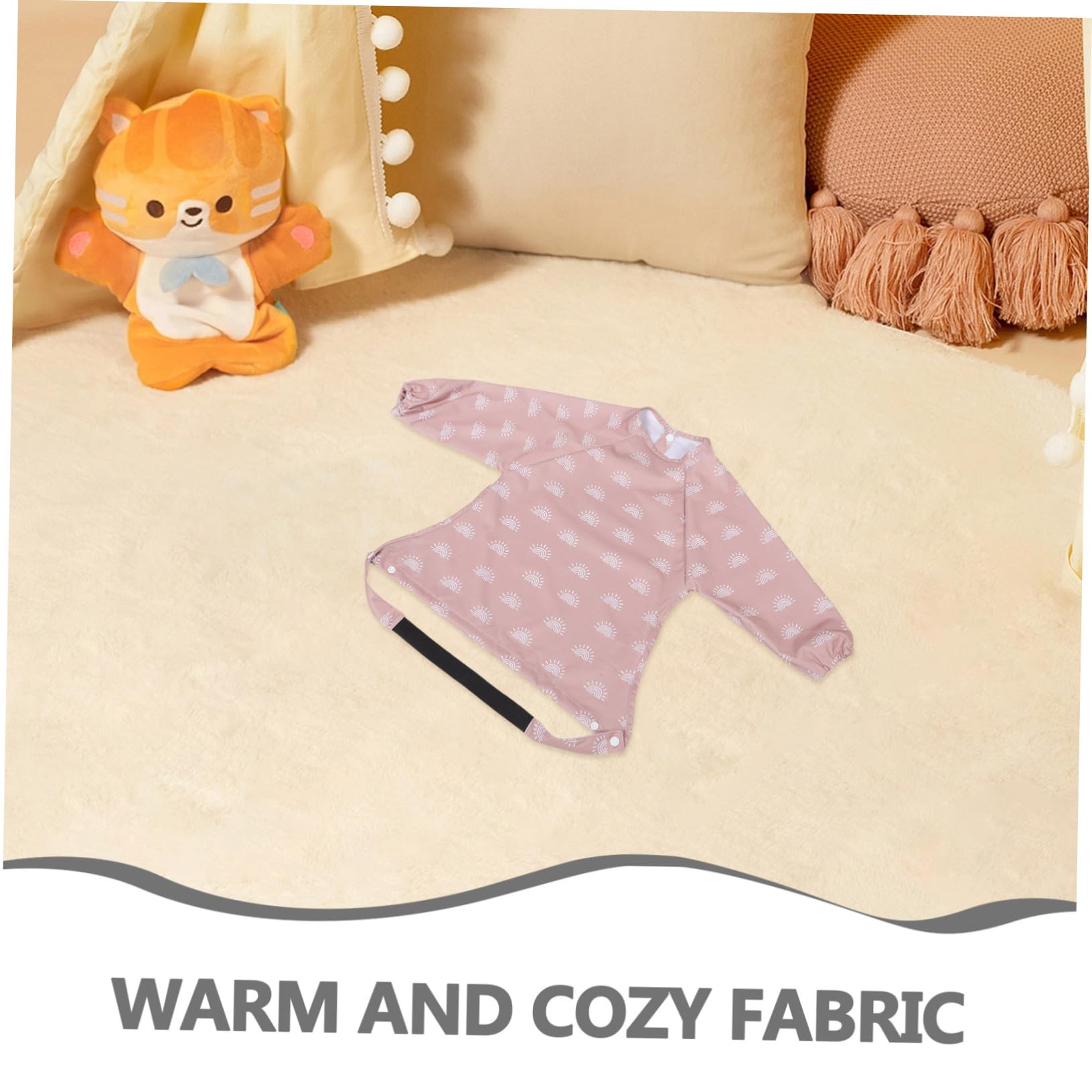 YARNOW 2 Pezzi Bavaglini Impermeabili con Maniche Lunghe Grembiuli per Inverno Copertura per Seggiolone Facili Indossare e Pulire
