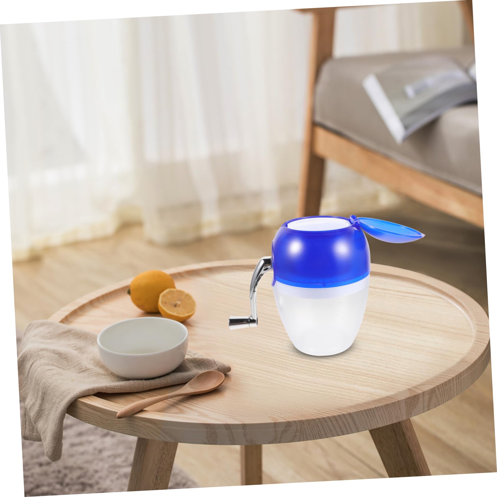 KICHOUSE Handheld Ice Machine Manual Ice Shaver Portable Ice Shaving Machine Sturdy Plastic Ice Shaver