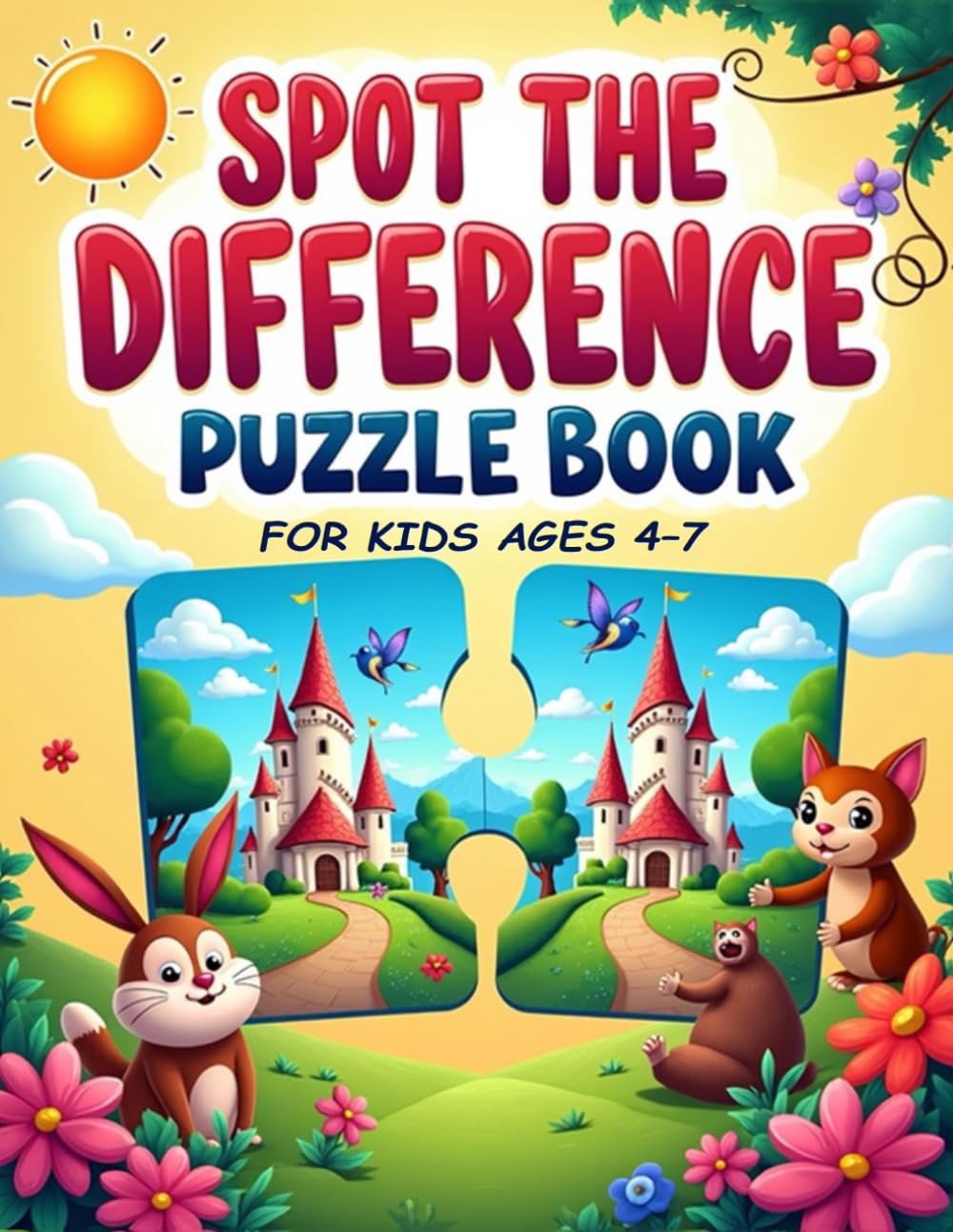 Spot the Difference Puzzle Book for Kids Ages 4–7: Fun and Educational Spot the Difference Games to Improve Focus, Observation, and Problem-Solving Skills for Preschool and Early Learners