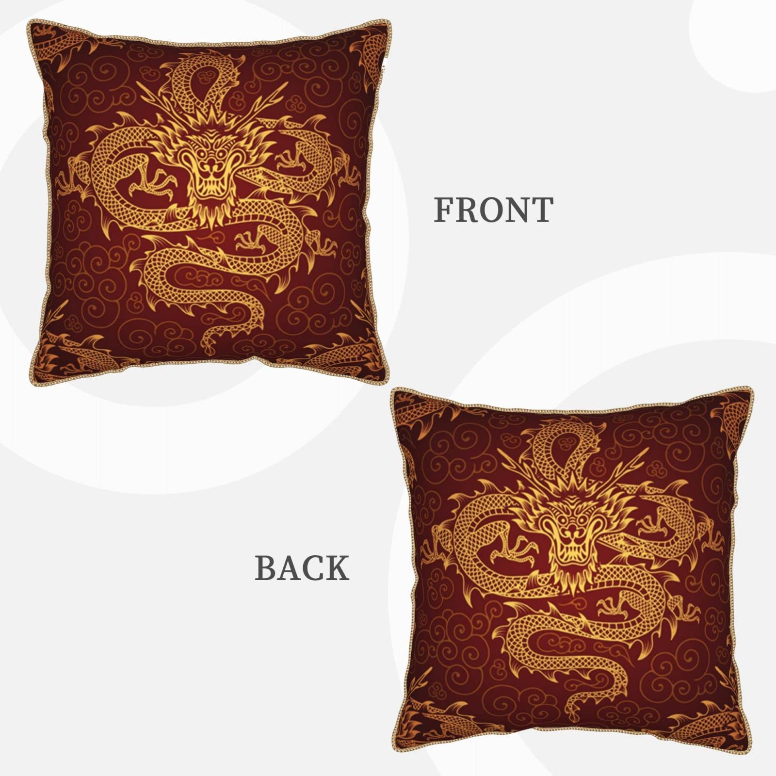 龍　クッション Amazon.co.jp: 中国文化龍 クッションカバー 18