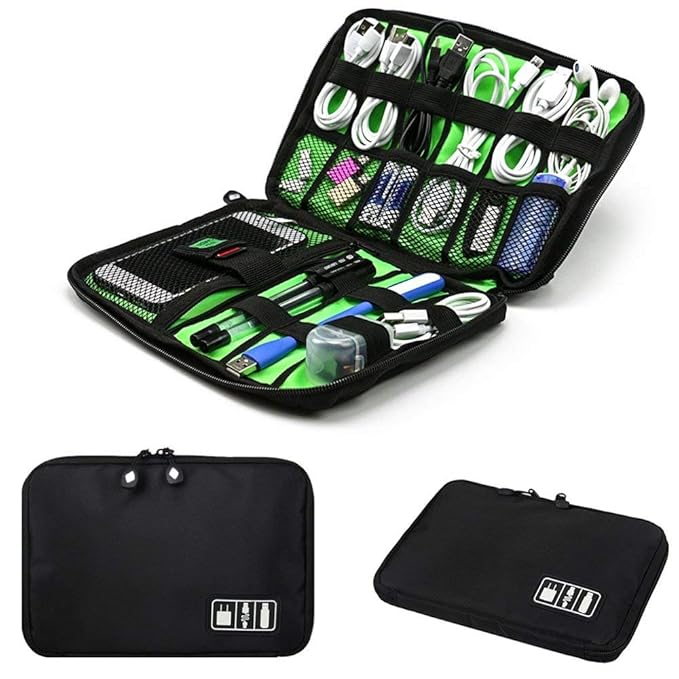 STRATEGY Electronic Accessories Organizer Travel Gadget Bag for Cables, Plug, Hard Disk etc Cable Organizer Electronics Accessories Cases for Cable, Charger, Phone, USB, SD Card, Gadget Pouch