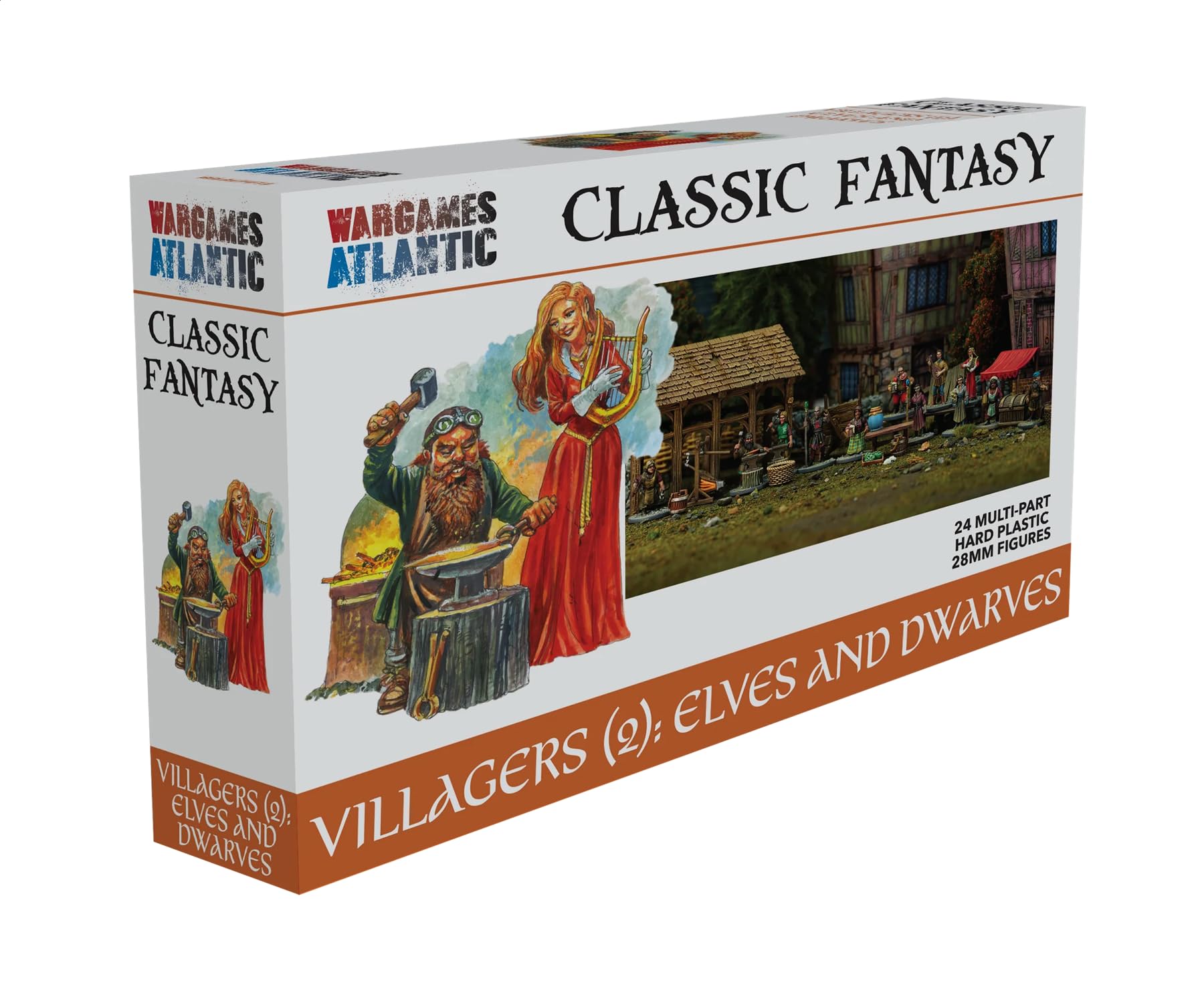 Wargames Atlantic: Fantasia classica - abitanti del villaggio (2) Elfi e nani
