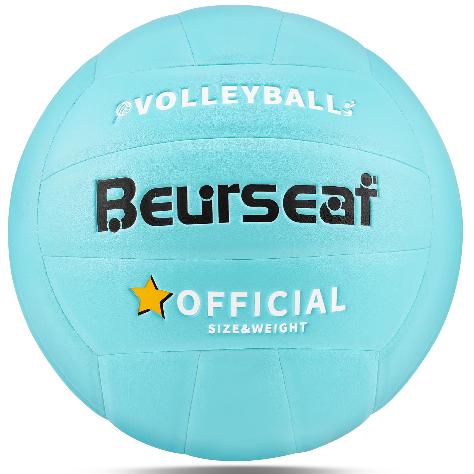 Beurseaf Volleyball, Soft Touch Beach Volleyball, Indoor Outdoor Volleyball for Beach Game Training, Official Size 5