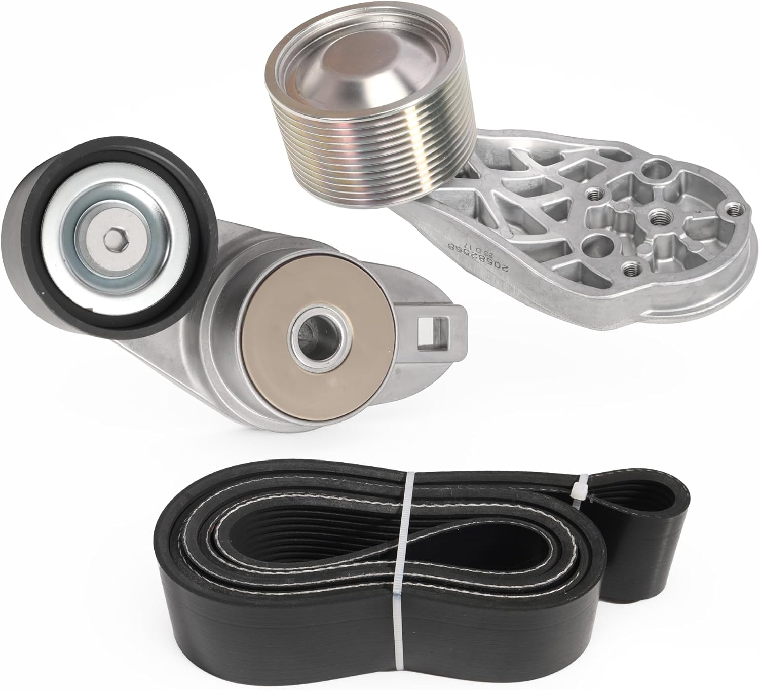 Belt Tensioner with Pulley Kit, Compatible with Volvo D13 Fan#OE Belt Tensioner 20582557 20582558 belt 21714847