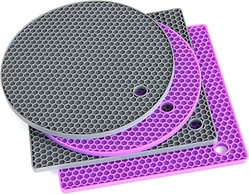 Alfombrillas para salvamanteles, soportes de silicona para sartenes calientes y almohadillas para ollas, alfombrillas resistentes al calor para