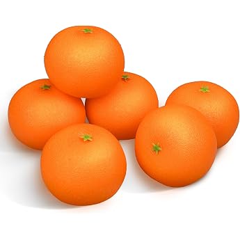 Lorigun 6 St ck Artificial Orangen lebensechte Mandarinen Gef lschte Obst Hauptdekorationen K che Tisch Display