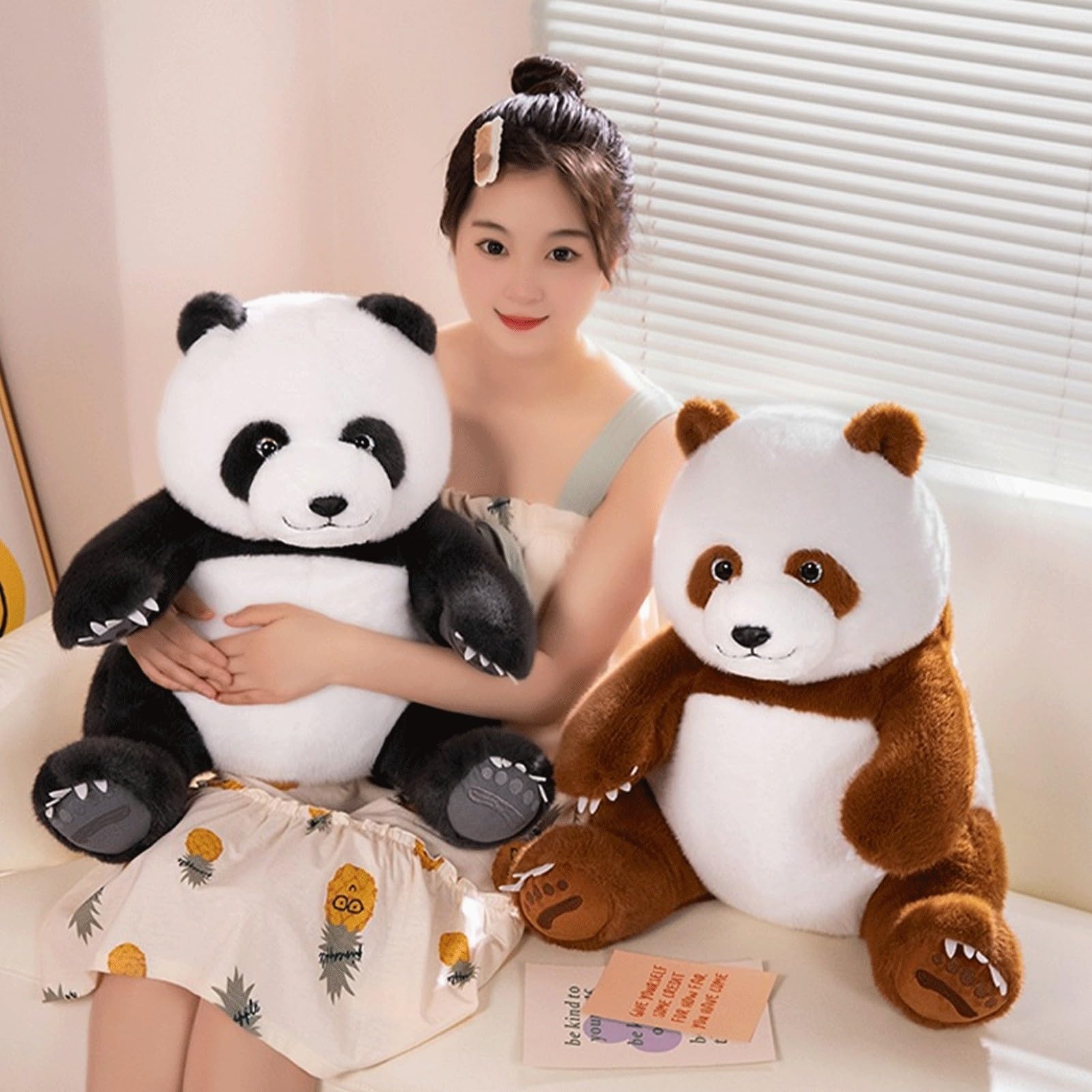 Realistyczna pluszowa zabawka panda, milutkie i realistyczne pluszowe zwierzątko
